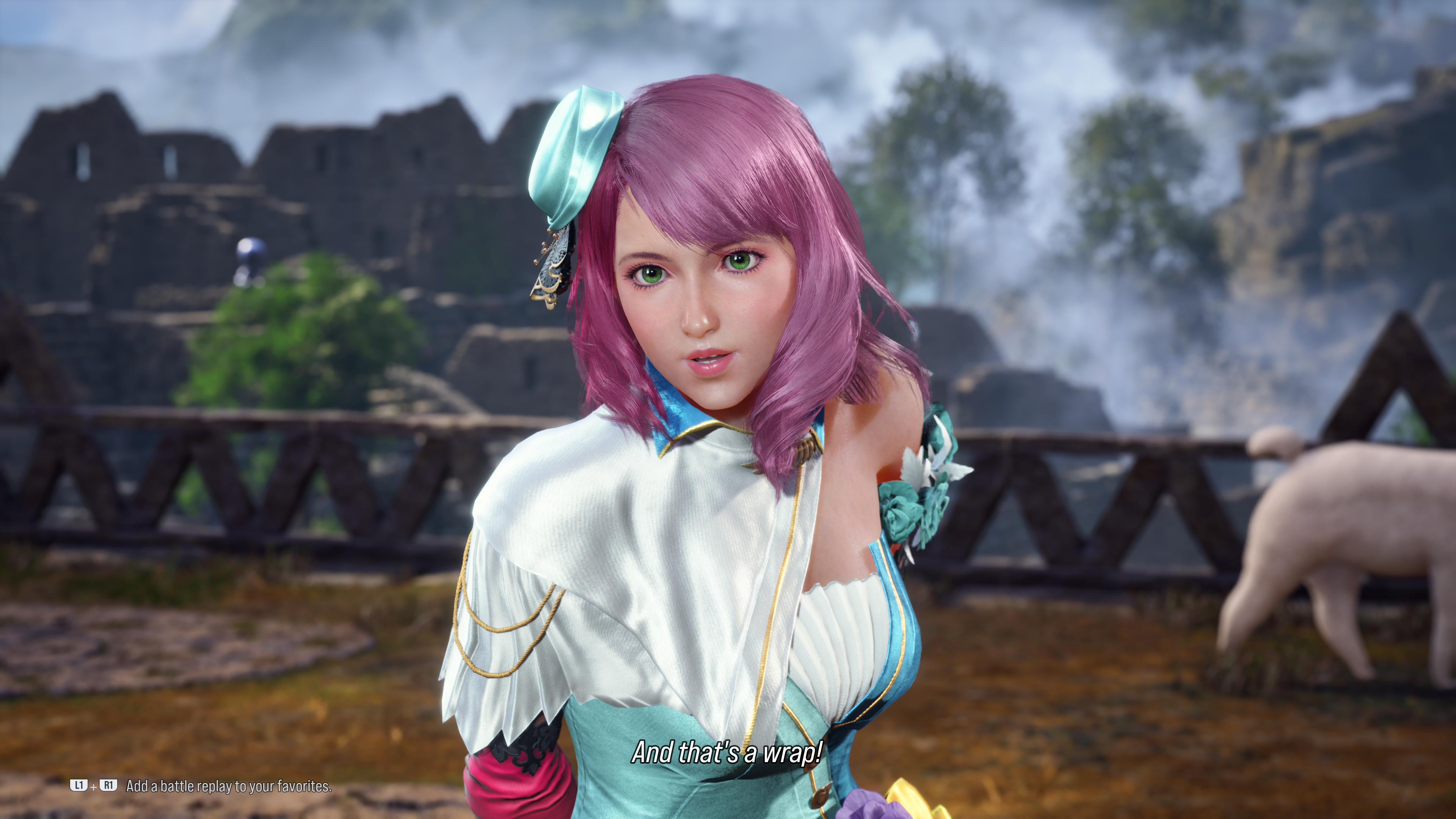 Pantalla de victoria de Alisa en Tekken 8