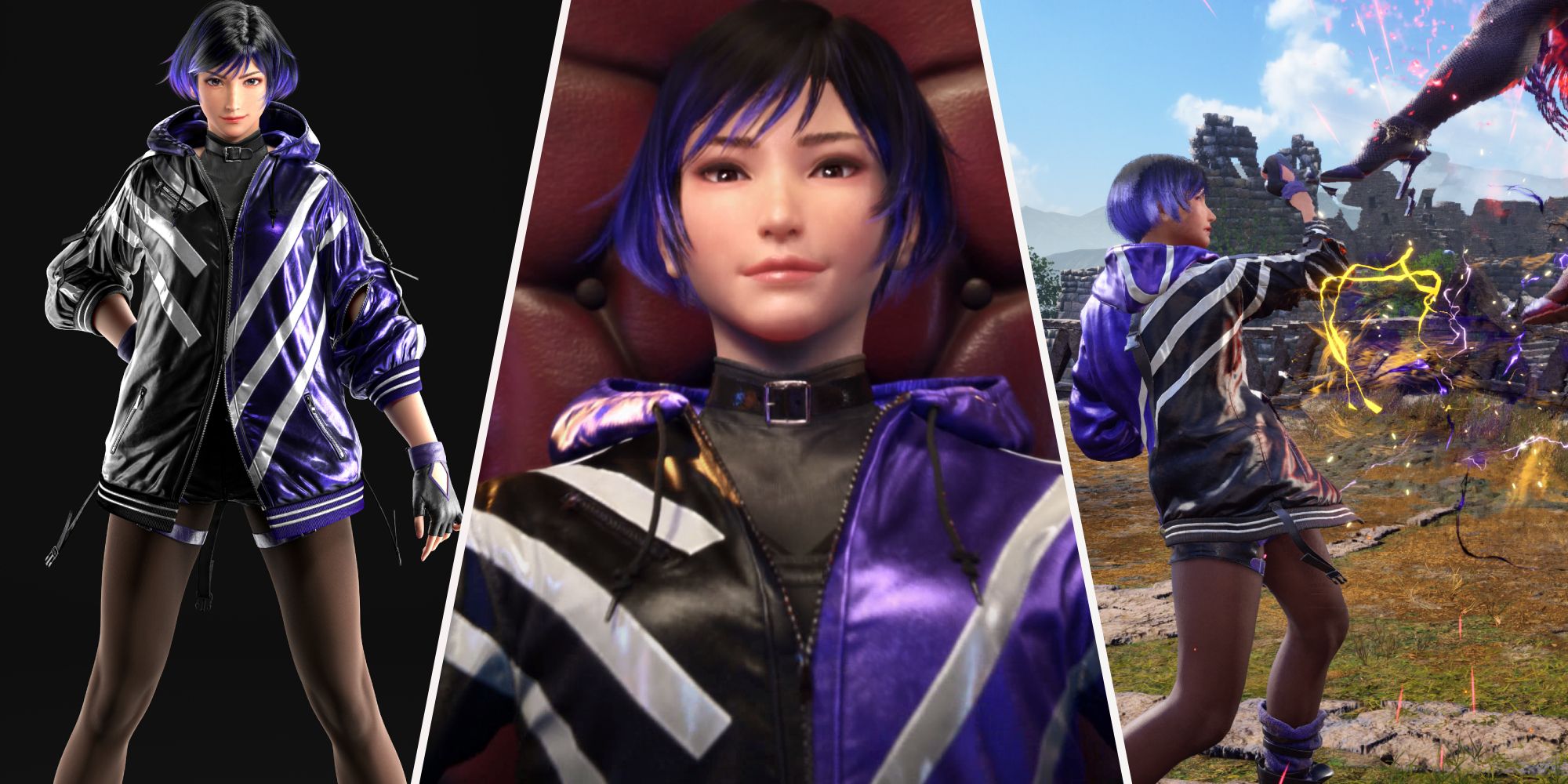 Un collage de imágenes de Reina de Tekken 8