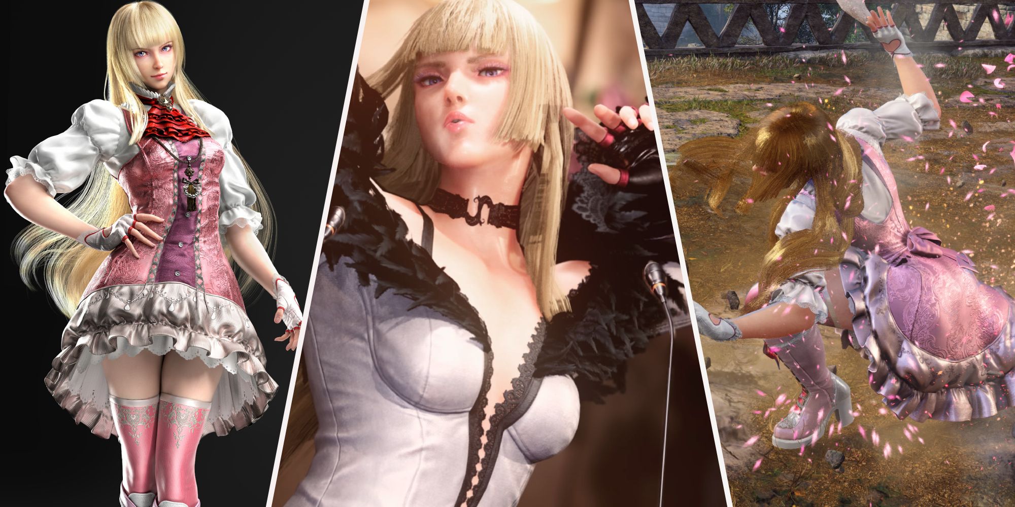 Un collage de imágenes de Lili de Tekken 8