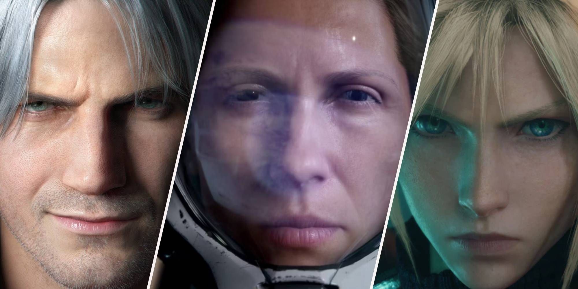 Dante de Devil May Cry 5, Selene de Returnal y Cloud de Final Fantasy 7 Remake