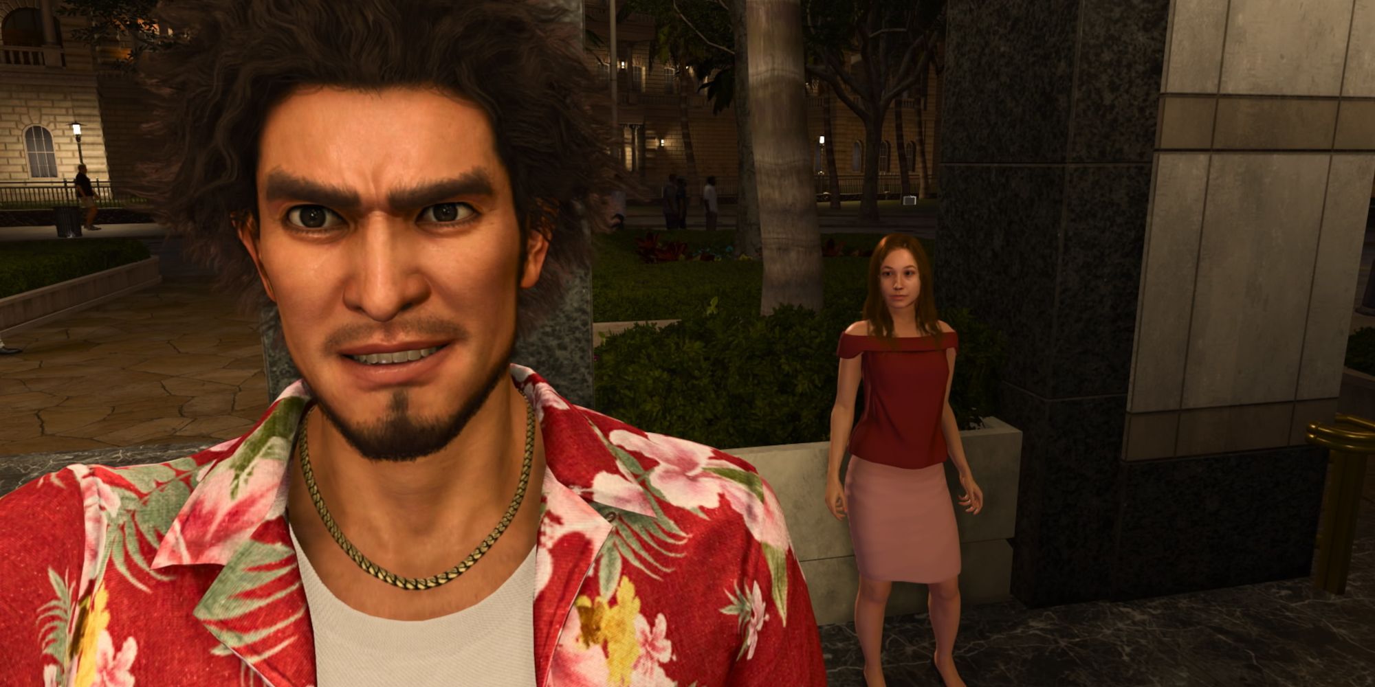 Like A Dragon Infinite Wealth, Kasuga se toma una selfie con Honk-Honk Nomad