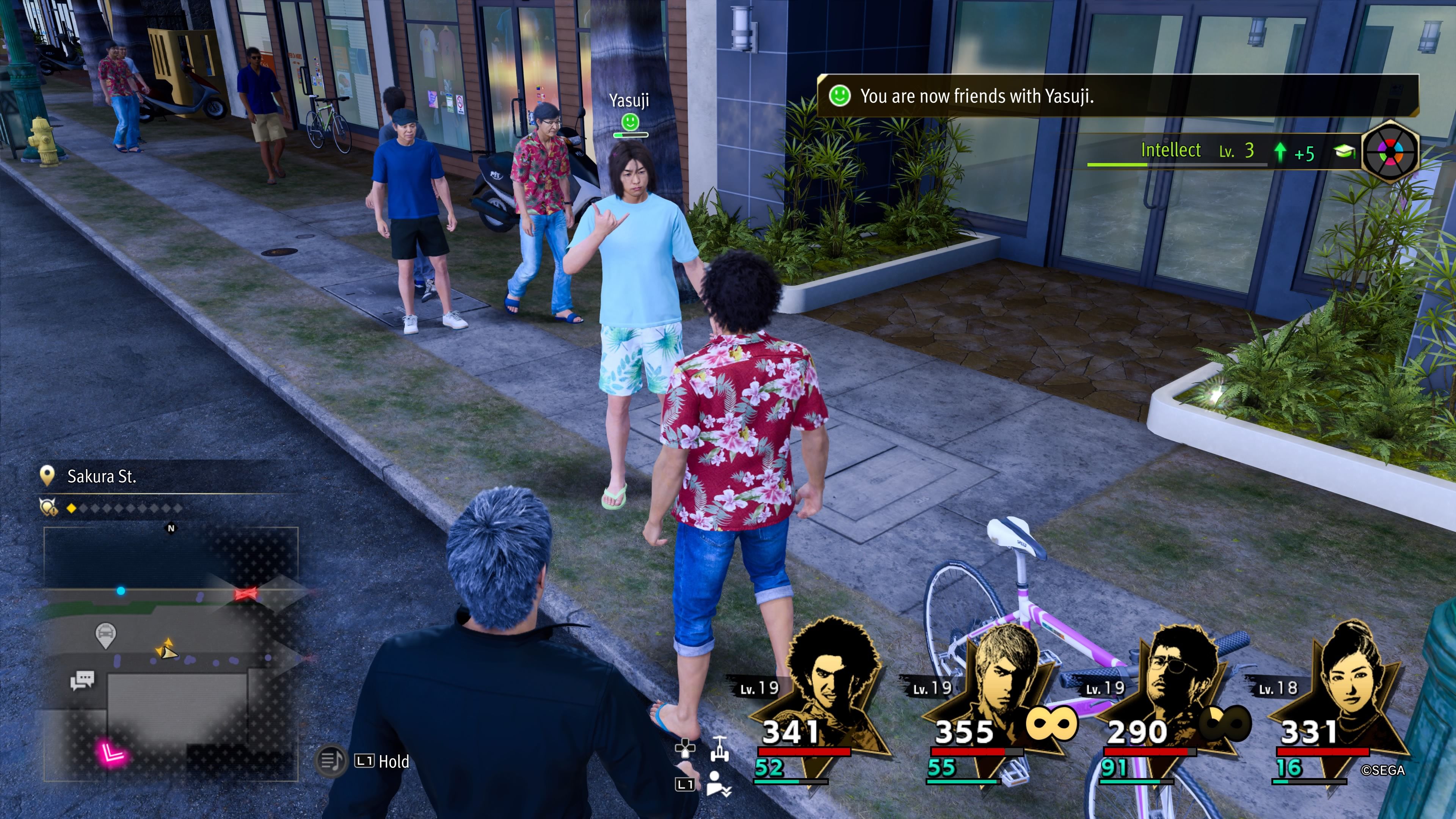 Kasuga saluda y se hace amigo de un hombre llamado Yasuji en Little Japan en Like A Dragon: Infinite Wealth.