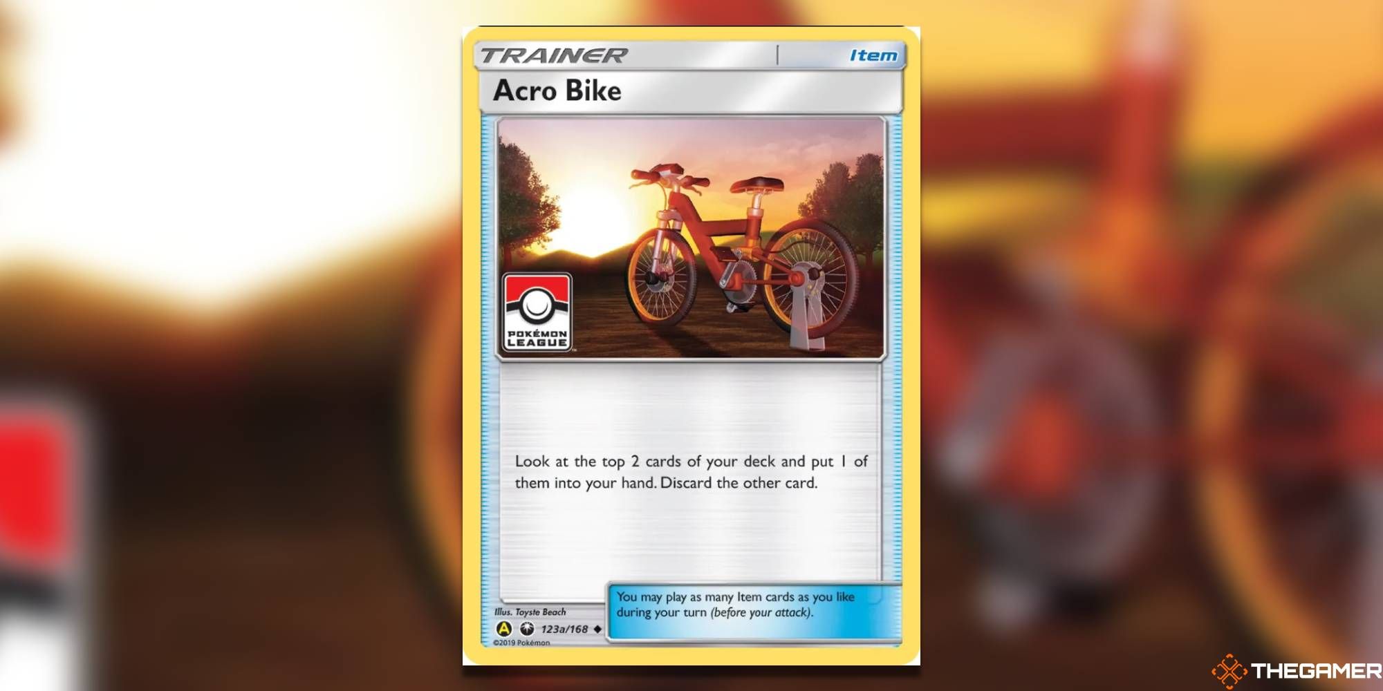Tarjeta promocional de bicicleta Acro de JCC Pokémon