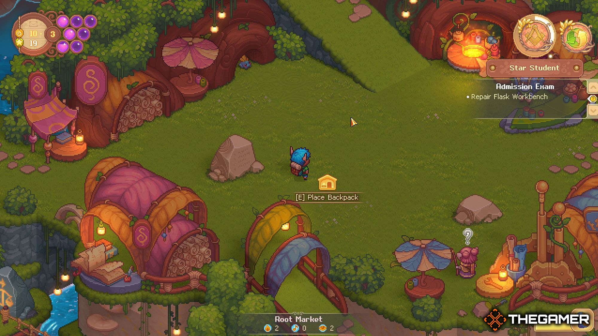 Bandle Tale - Una historia de League Of Legends - Personaje junto al icono de la Casa Amarilla