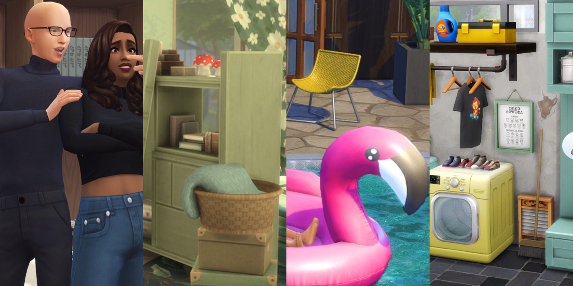 Collage que muestra una variedad de contenido personalizado diferente para Los Sims 4 disponible en Curseforge