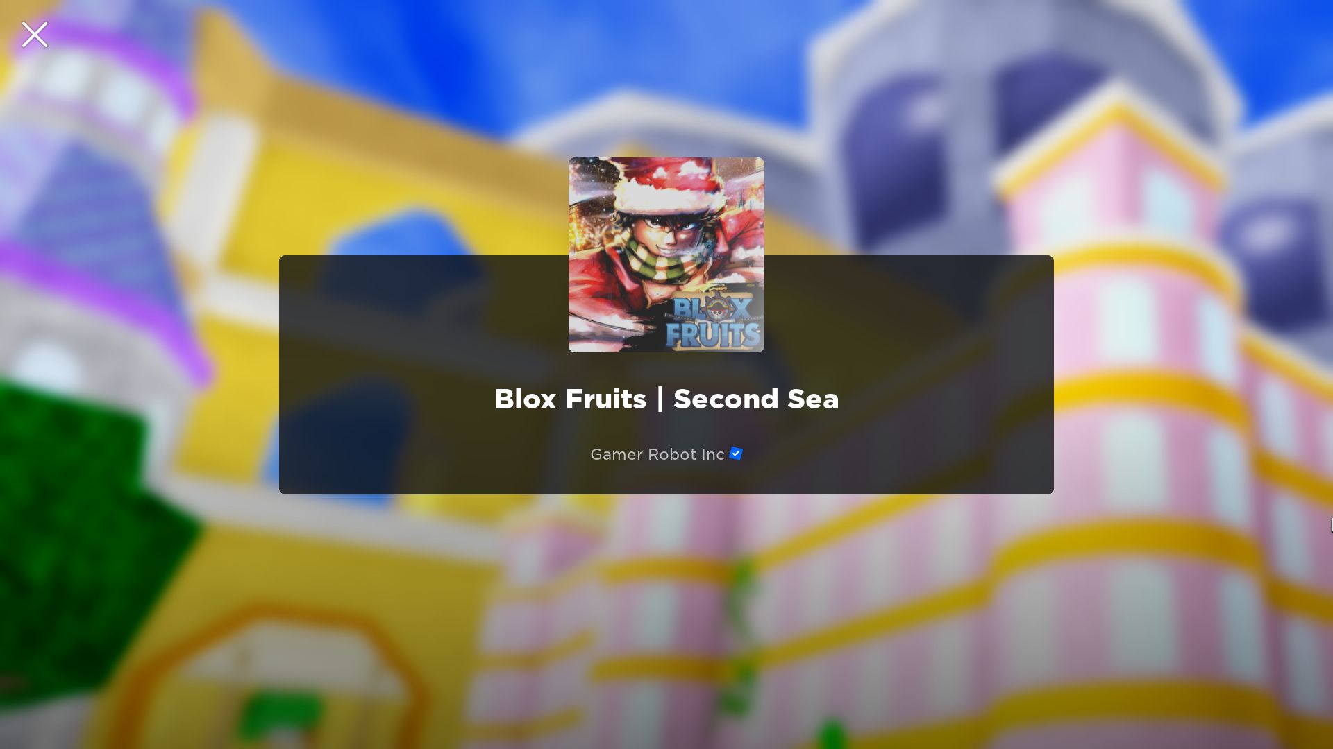 Roblox Blox Fruits, la pantalla de carga de Second Sea