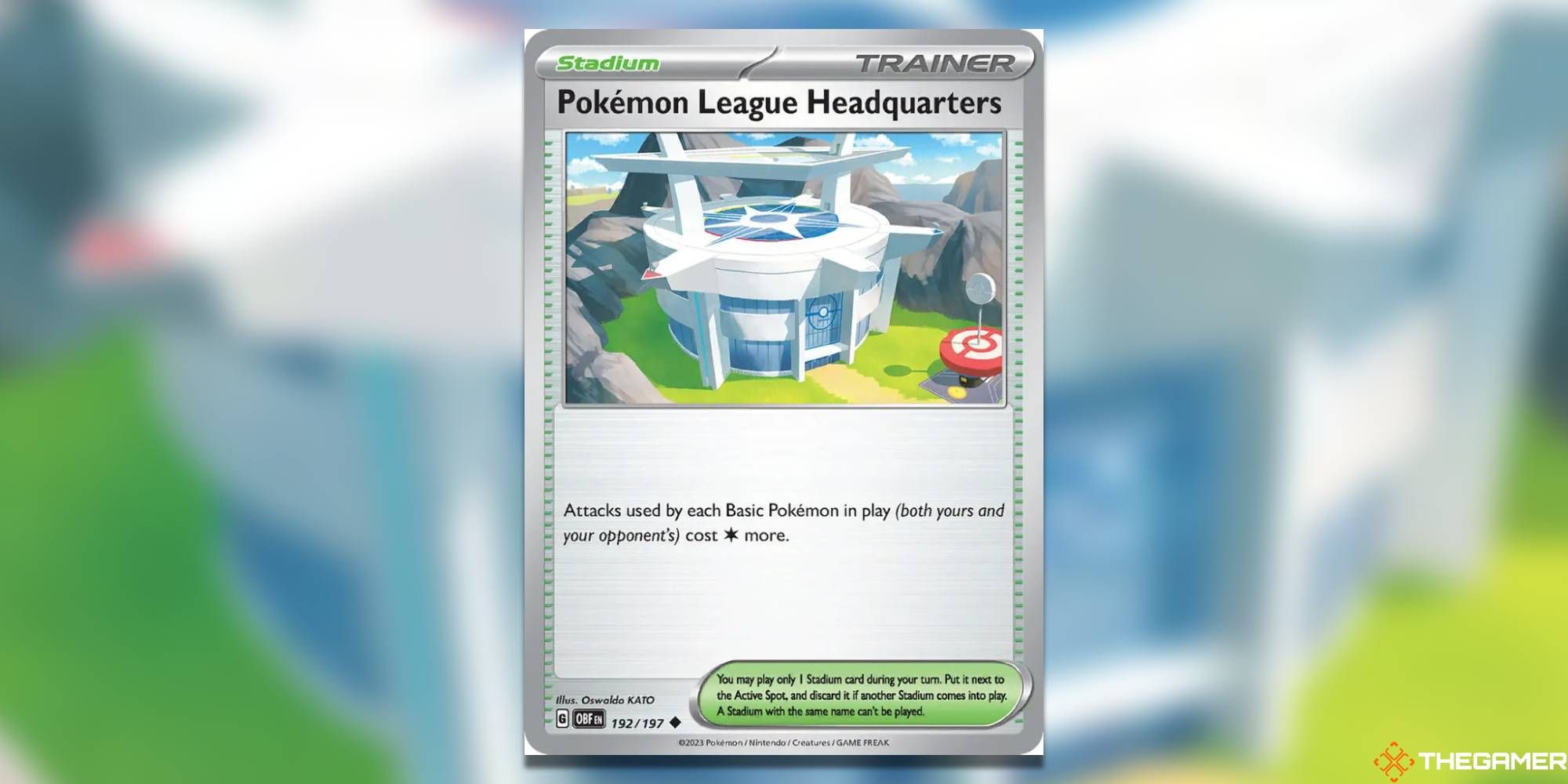 Tarjeta Sede de la Liga Pokémon de JCC Pokémon