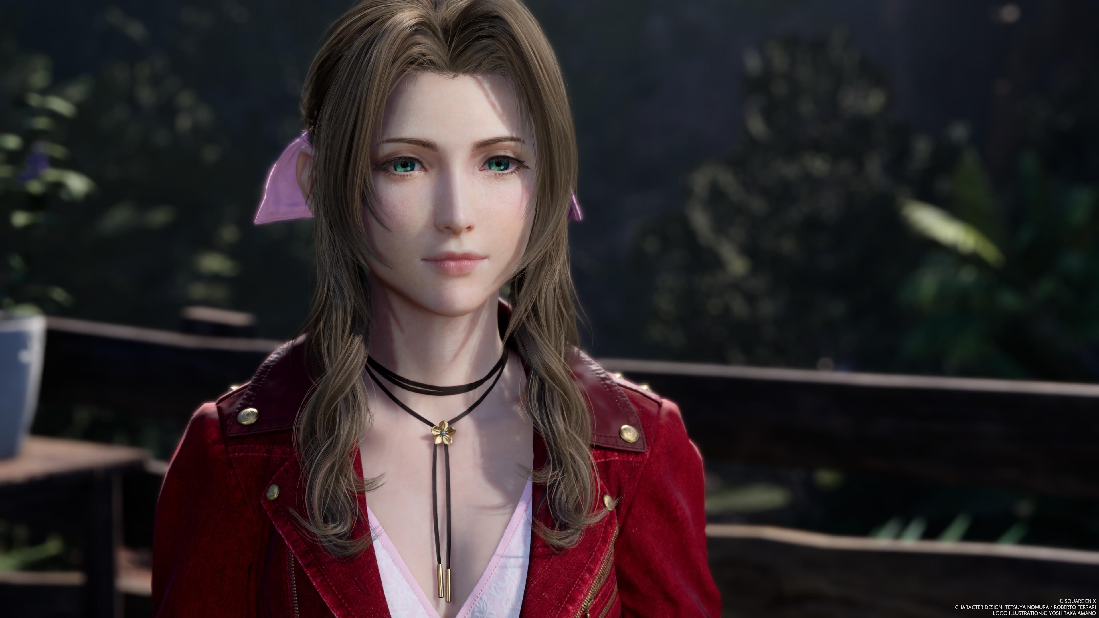 Aerith mira con tristeza a Gongaga en FF7 Rebirth