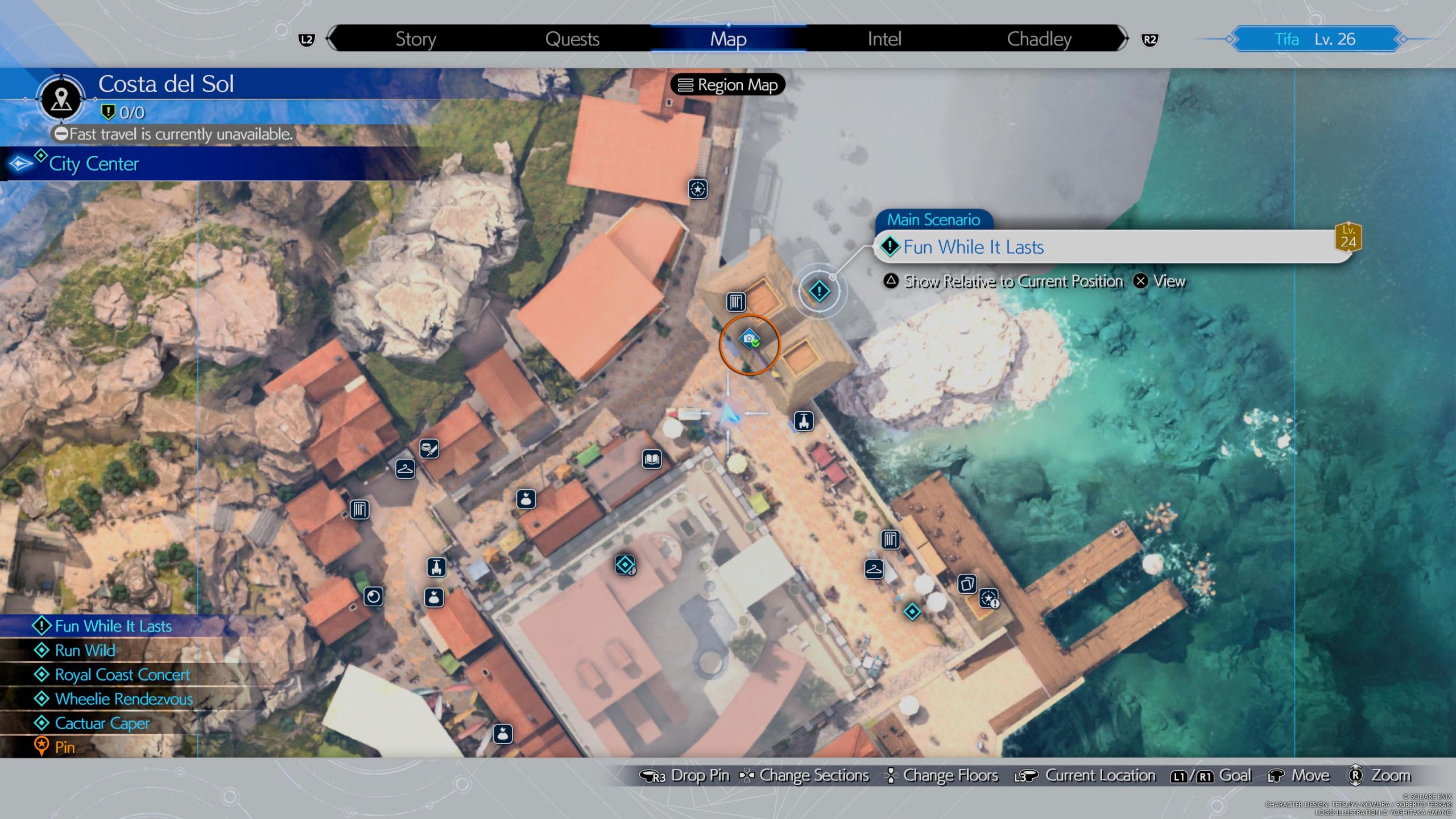Imagen del mapa que muestra la ubicación del Cactuar 1 - FF7 Rebirth