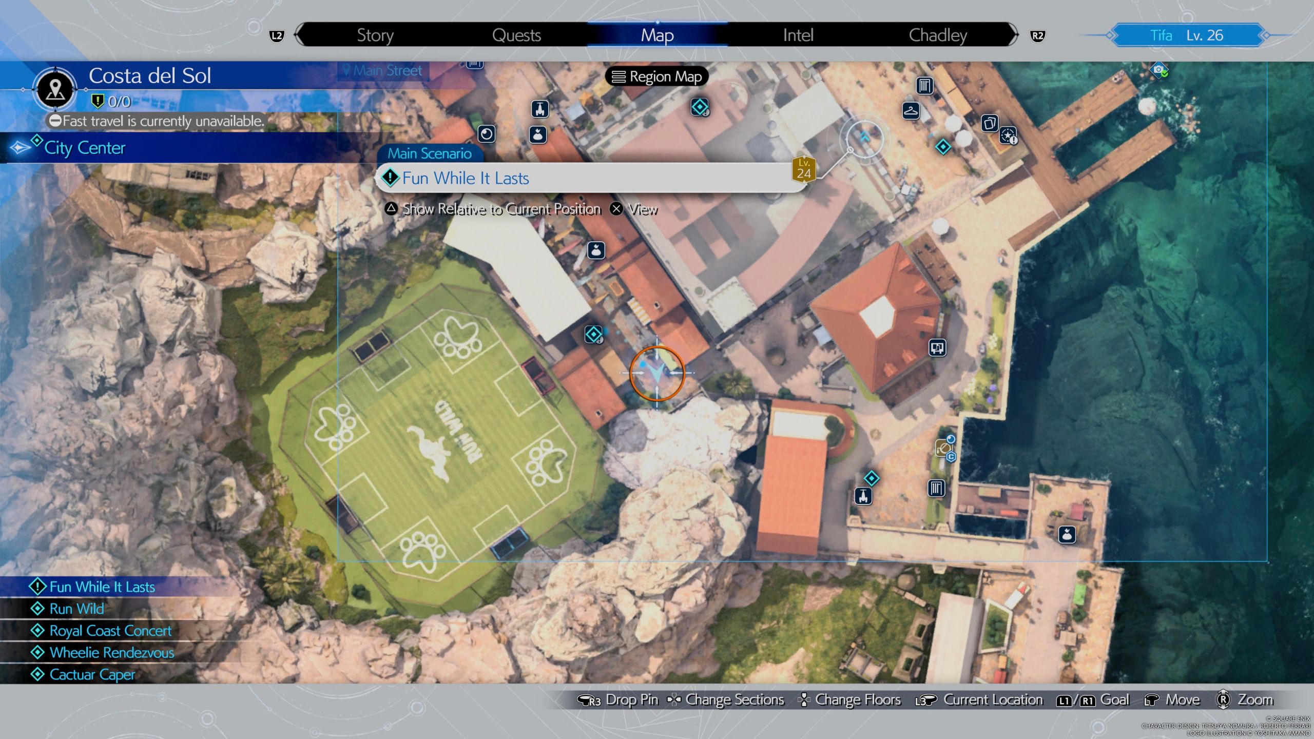 Imagen del mapa que muestra la ubicación del Cactuar 4 - FF7 Rebirth