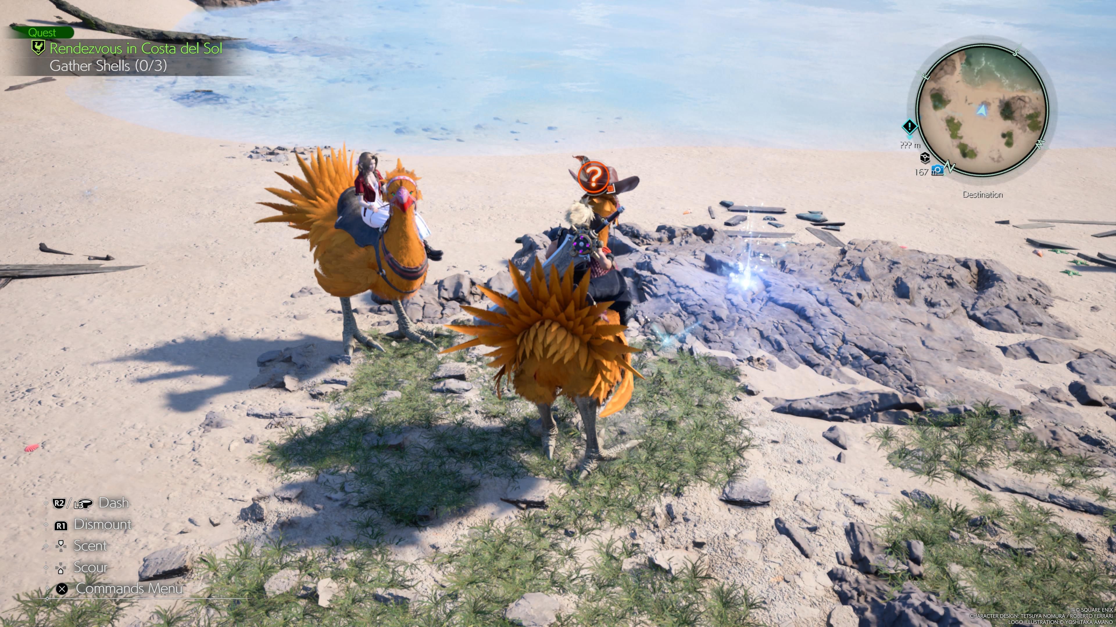 Nube montando su Chocobo - FF 7 Rebirth