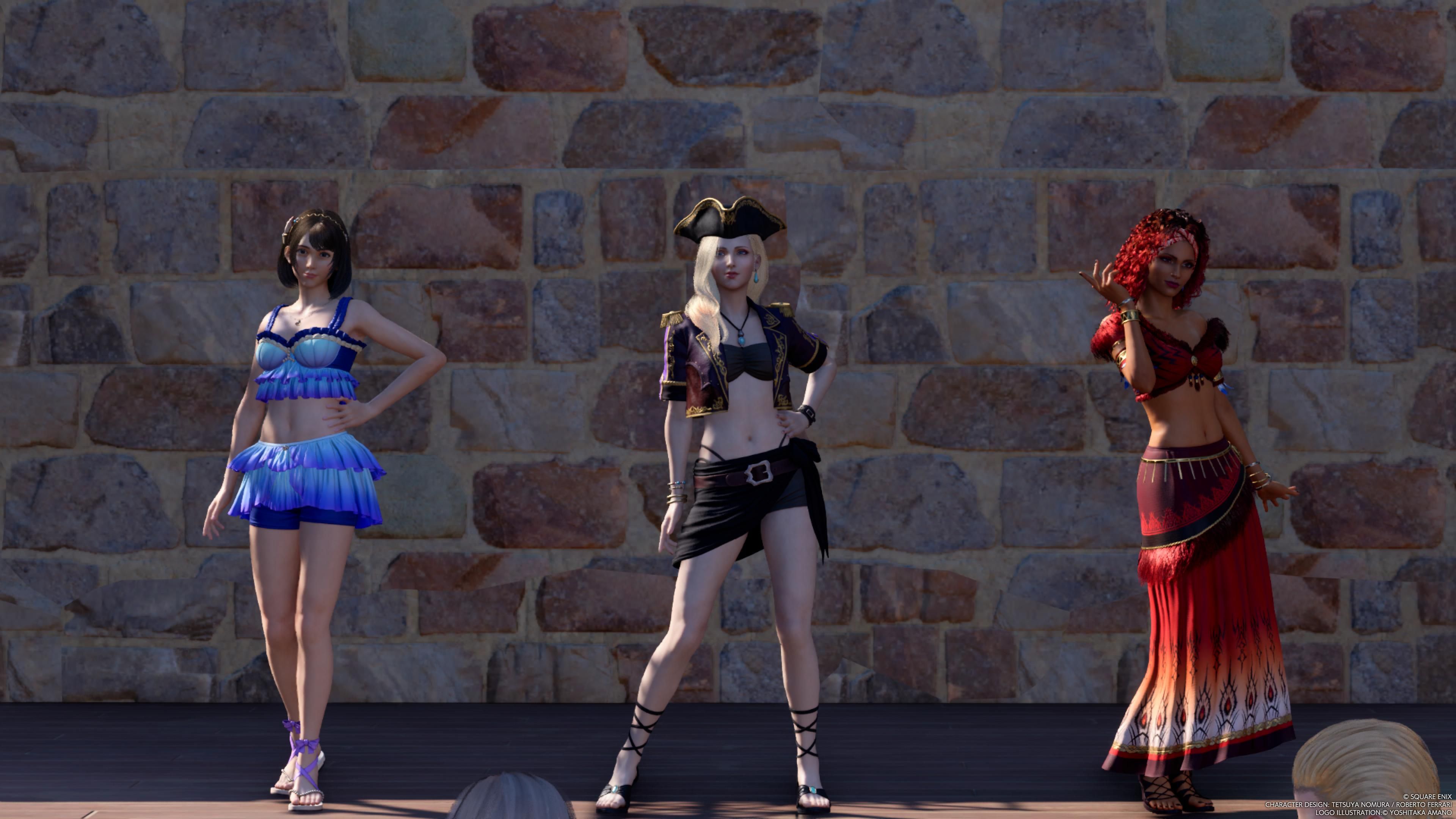Una foto de Fran, Naomi y Yorda posando - FF 7 Rebirth