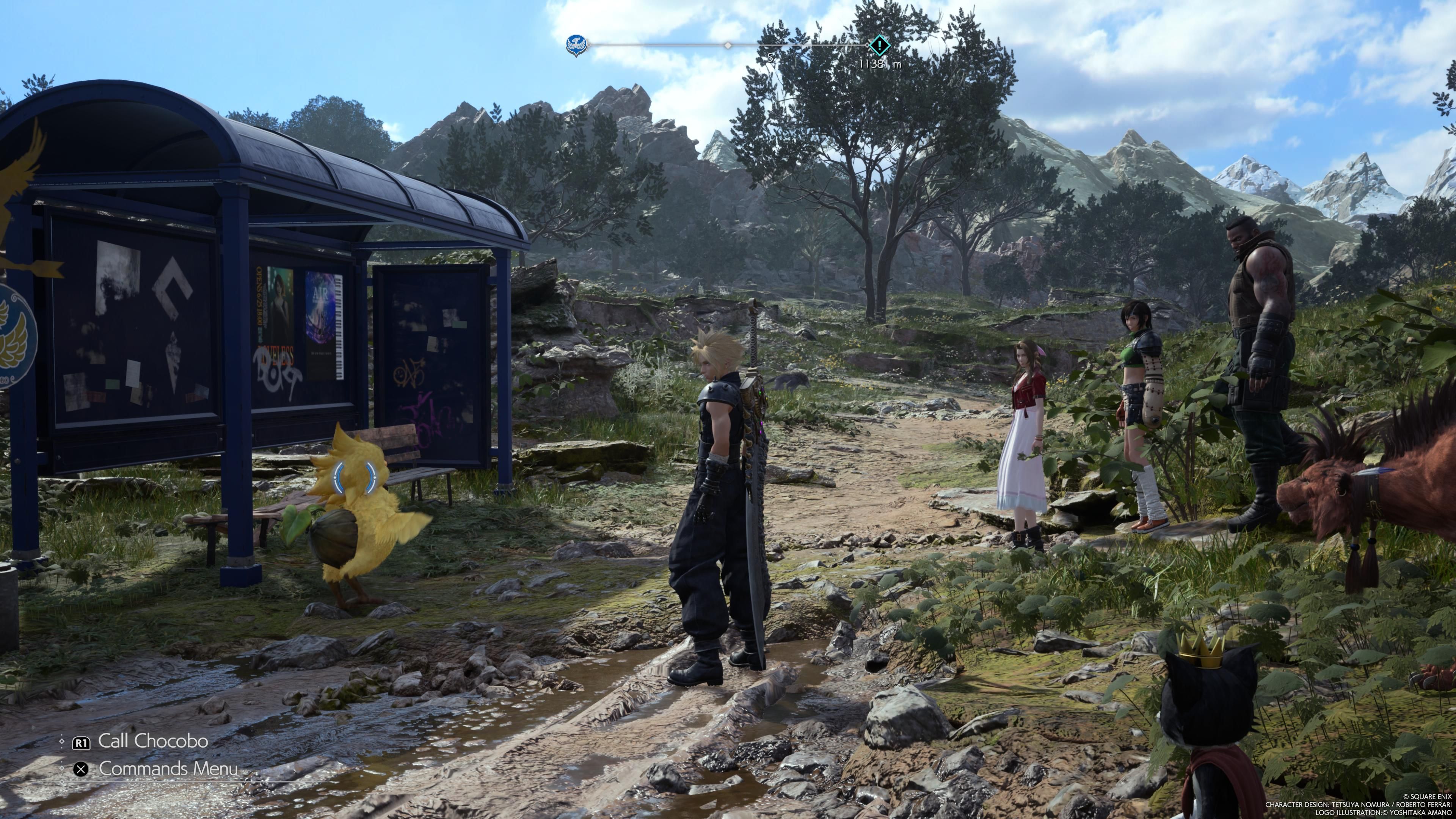 Parada de chocobos en FF7 Rebirth Grasslands