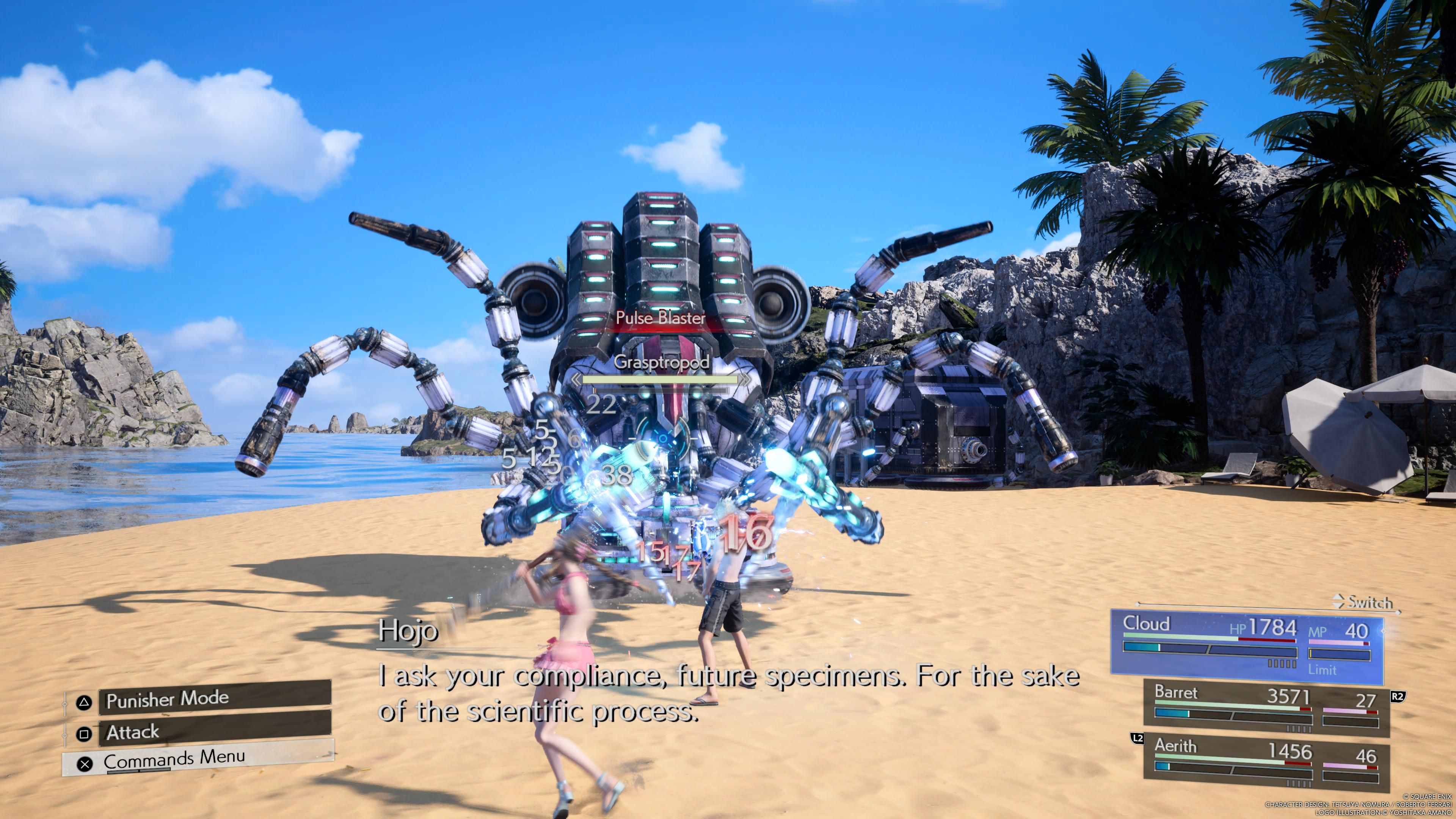 Grasptropod usa Pulse Blaster en Final Fantasy 7 Rebirth