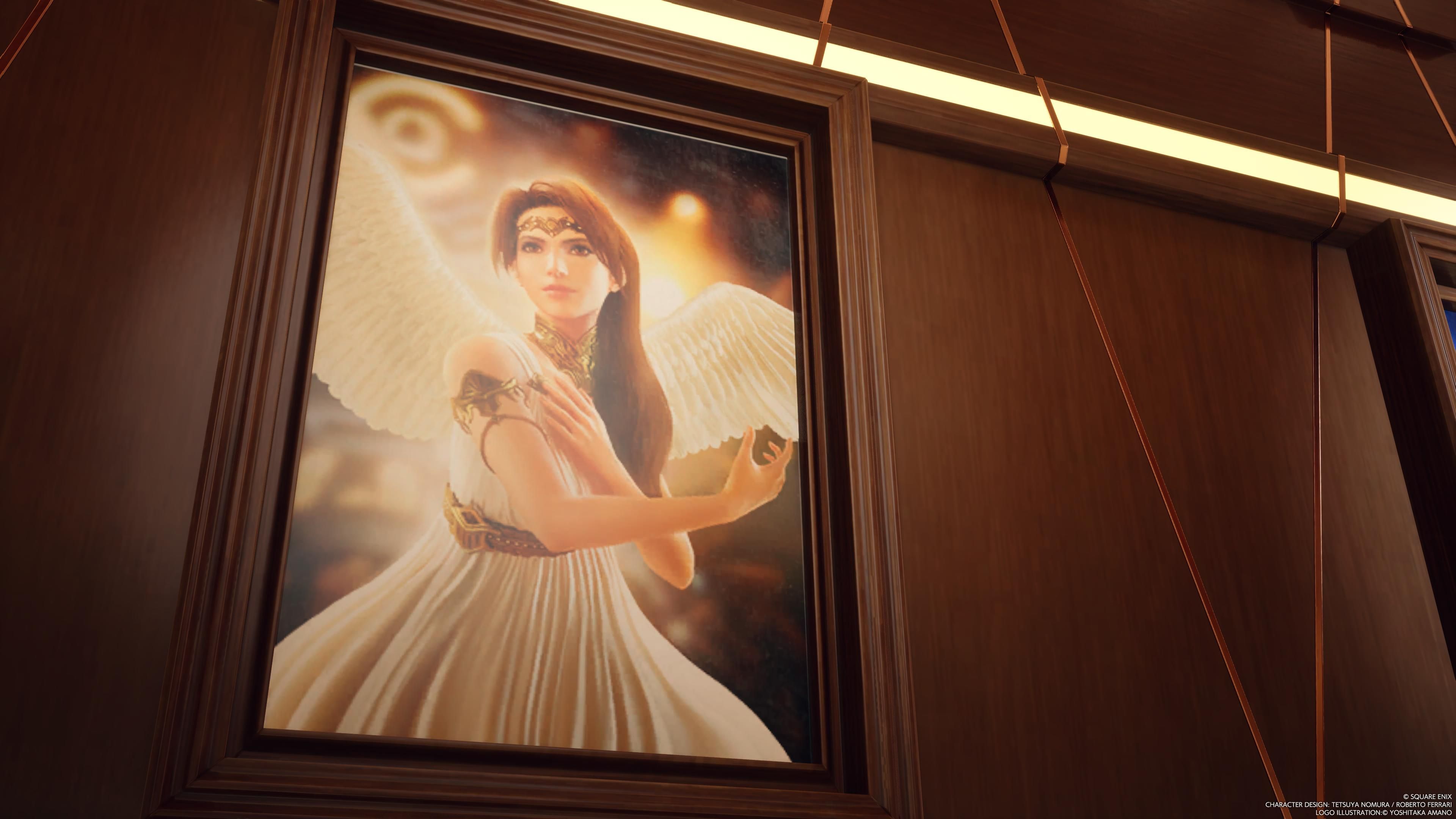 Retrato de Jessie Raspberry en Event Square en el platillo dorado Rebirth de FF7