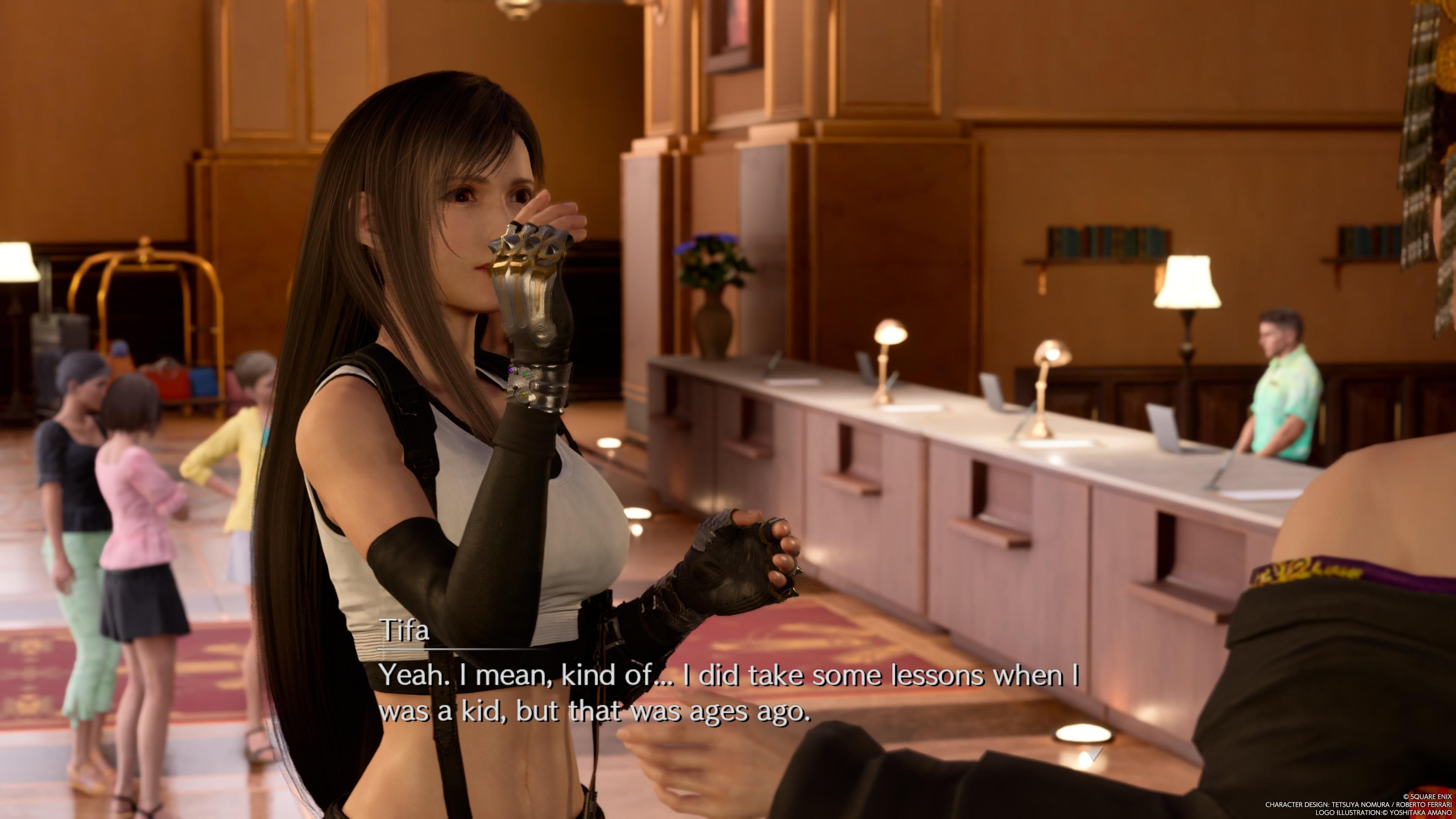 Tifa al piano en FF7 Rebirth