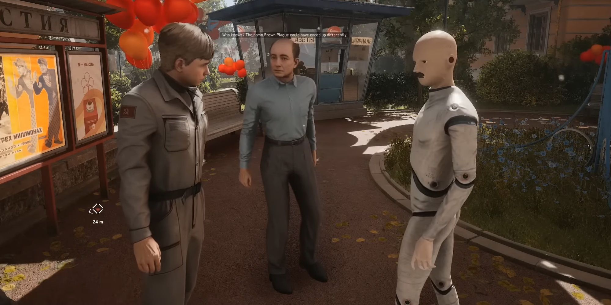 Corazón atómico: los rusos hablan de la plaga marrón con un robot