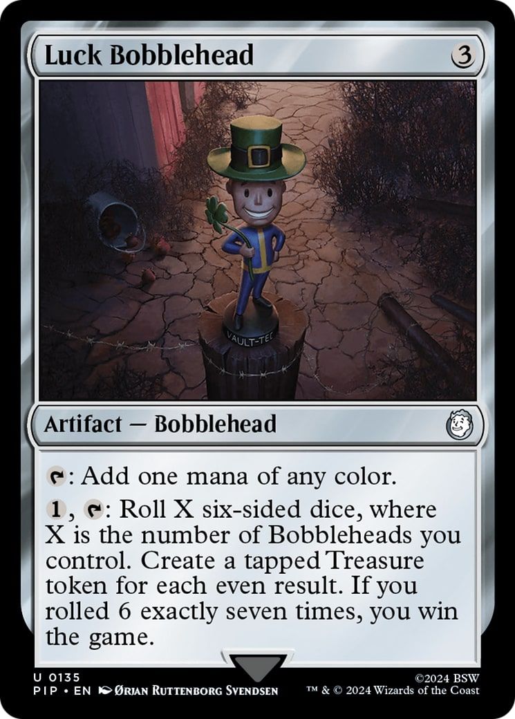 Suerte Bobblehead Magic: The Gathering tarjeta