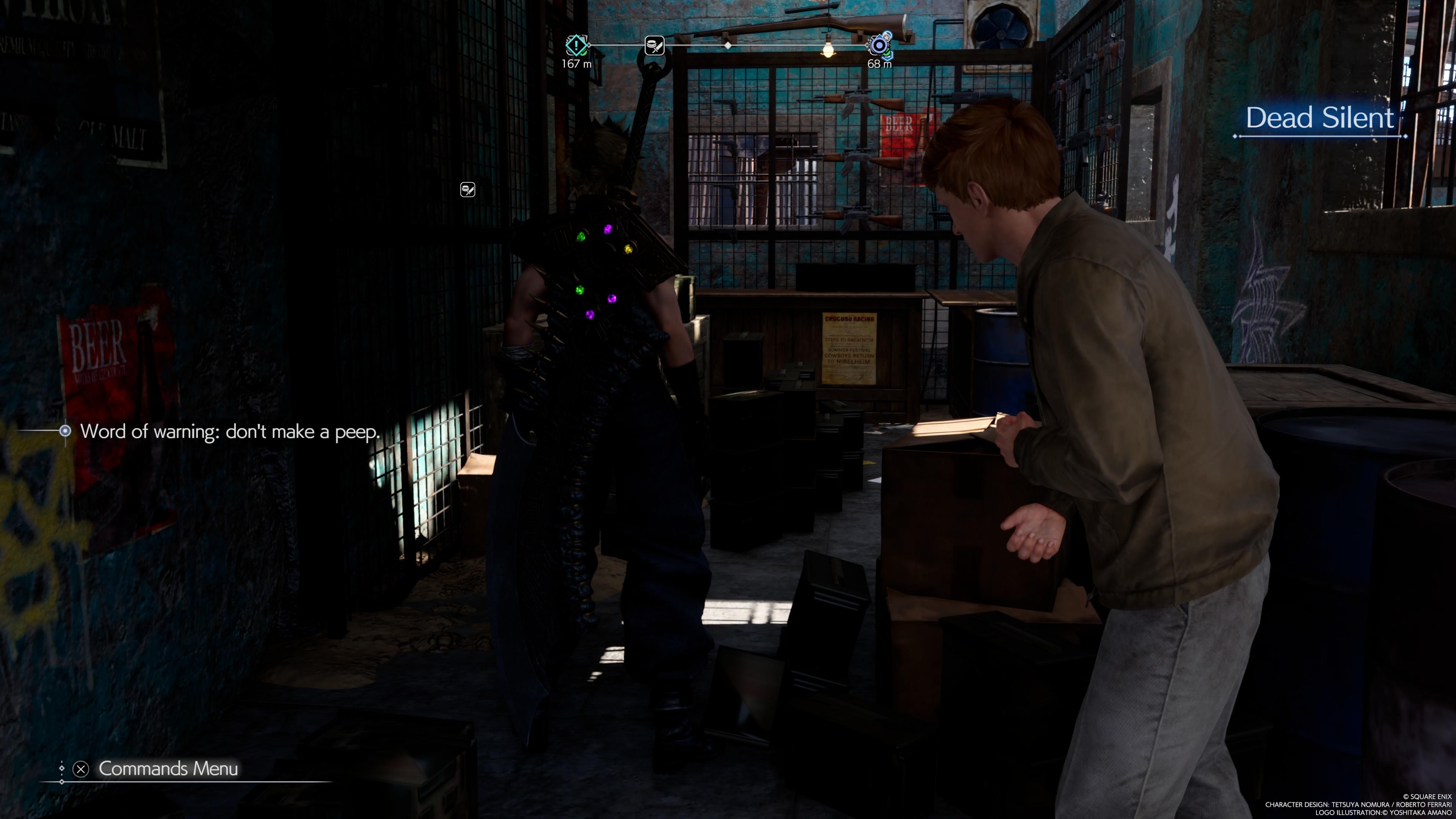 Dead Silent, una tienda de armas Dustbowl en FF7 Rebirth