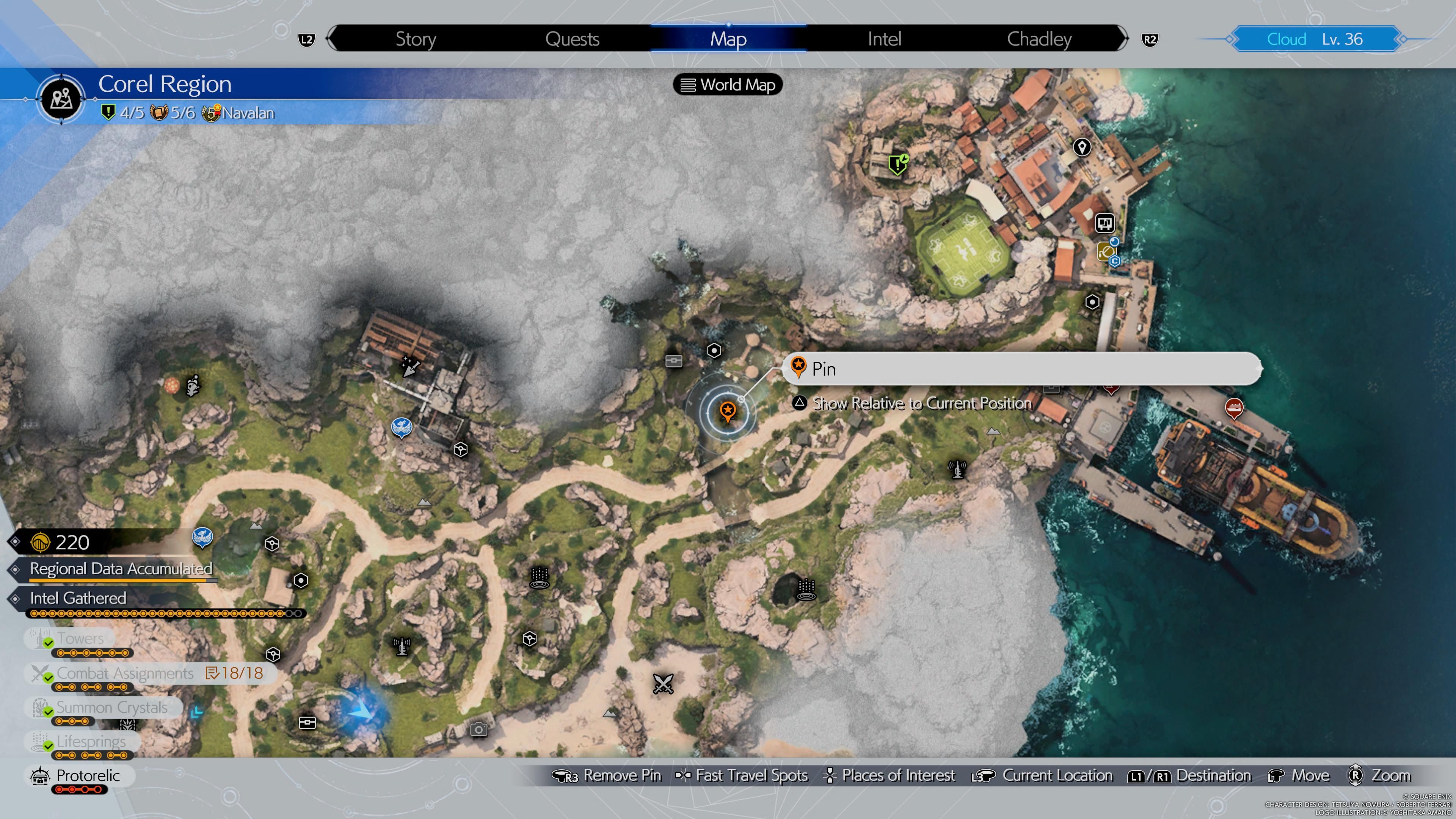 Tesoro enterrado cerca de la ubicación de Costa Falls - FF7 Rebirth
