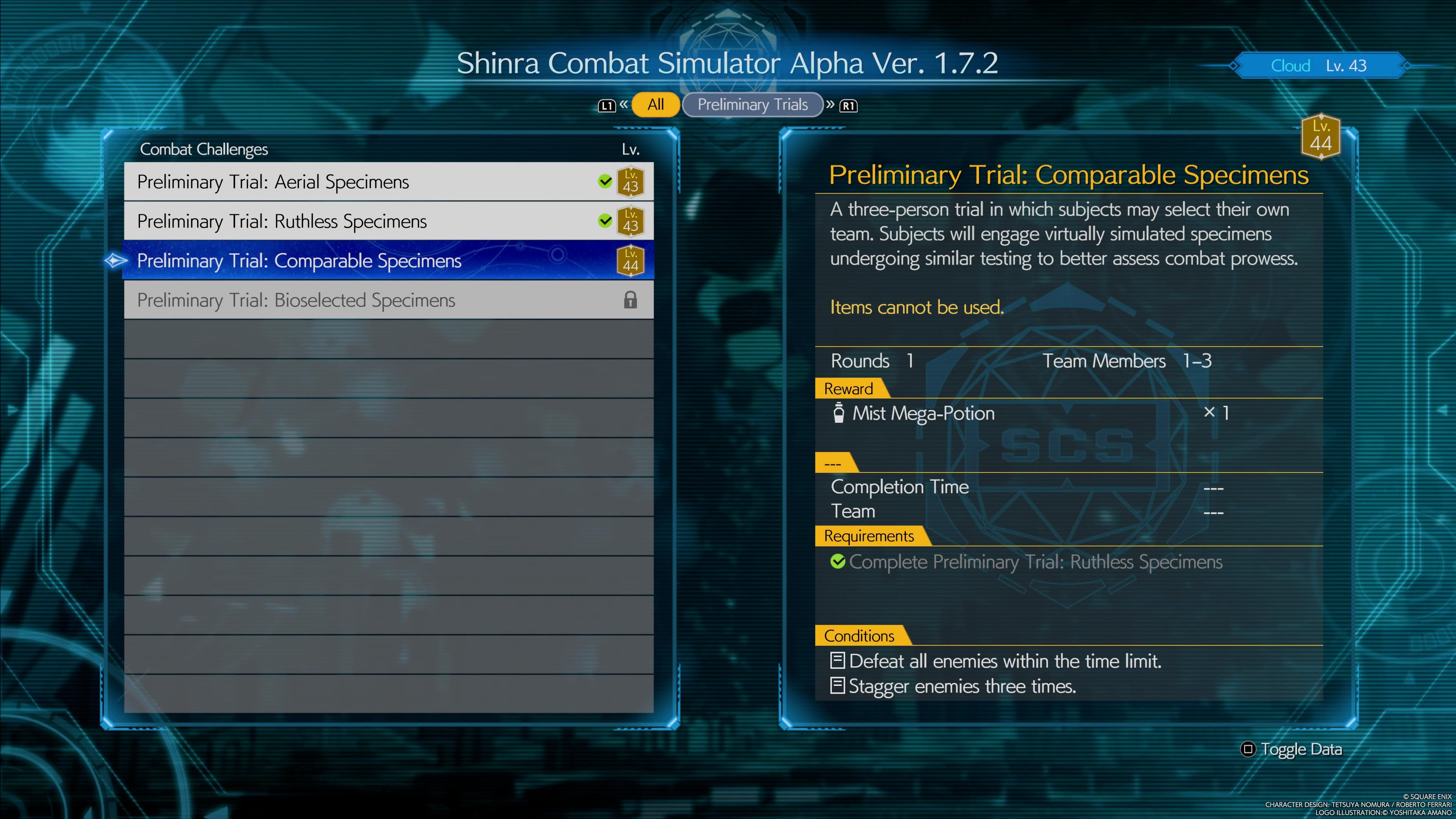 Muestras comparables de prueba preliminar: FF7 Rebirth