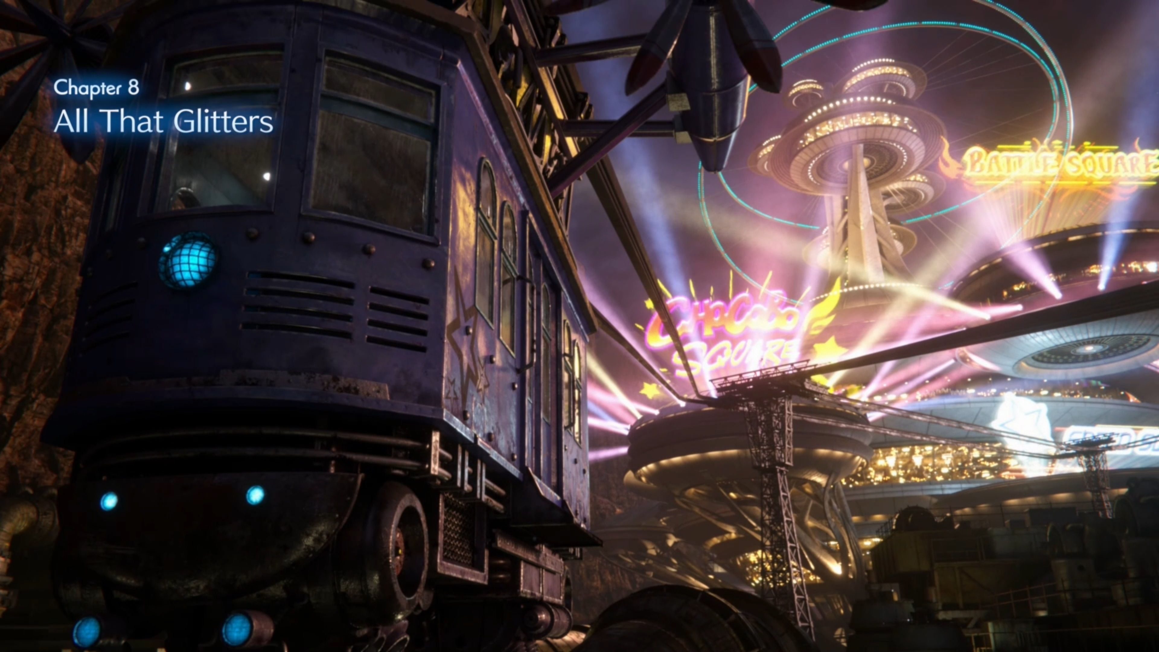 Una vista del platillo dorado en Final Fantasy 7 Rebirth