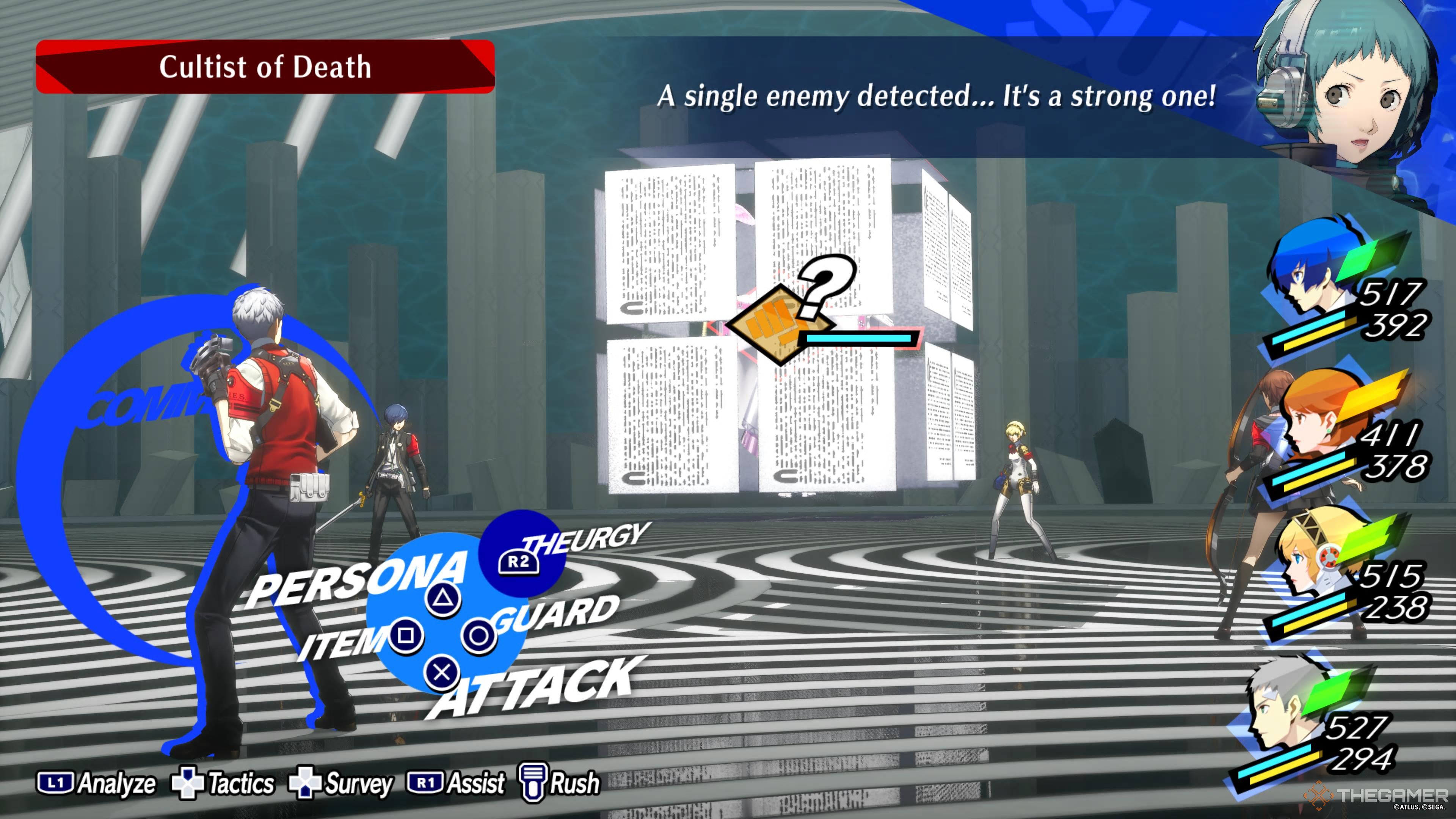 Persona 3 Reload Akihiko luchando contra el Cultista de la Muerte