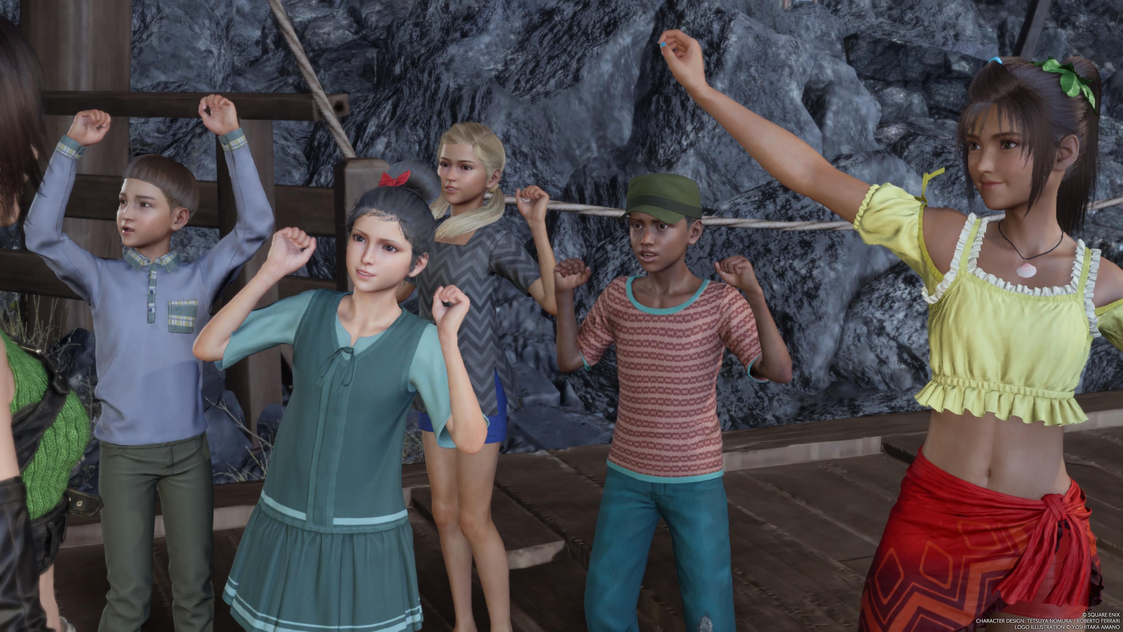 Priscilla y sus amigas están felices - FF7 Rebirth
