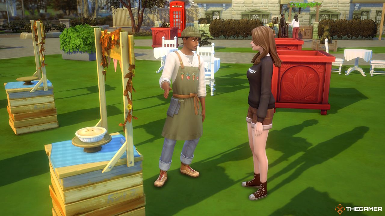 Una entrada de pastel en la Feria de Finchwick en Los Sims 4
