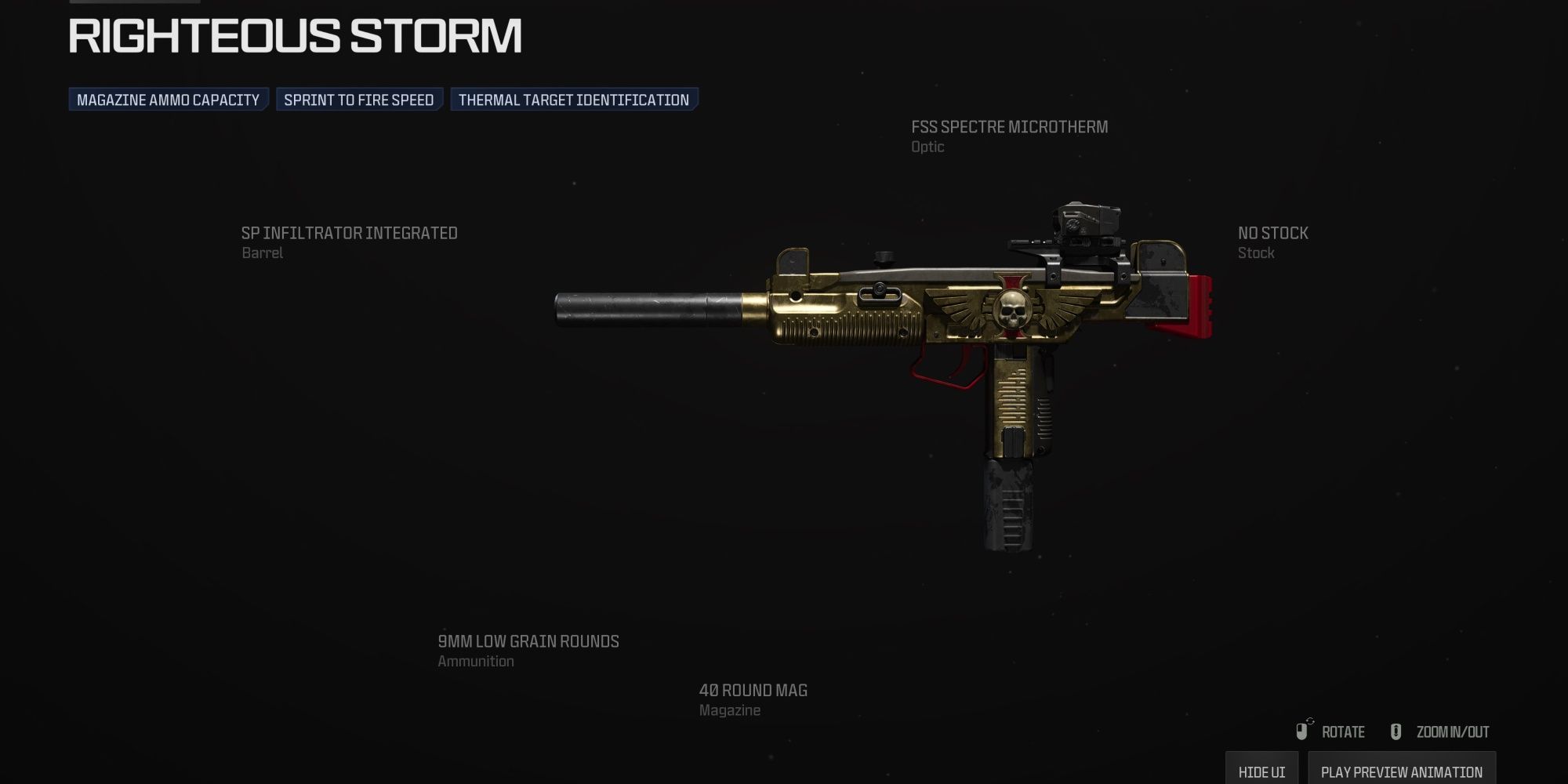Plano de arma de Modern Warfare 3 Righteous Storm