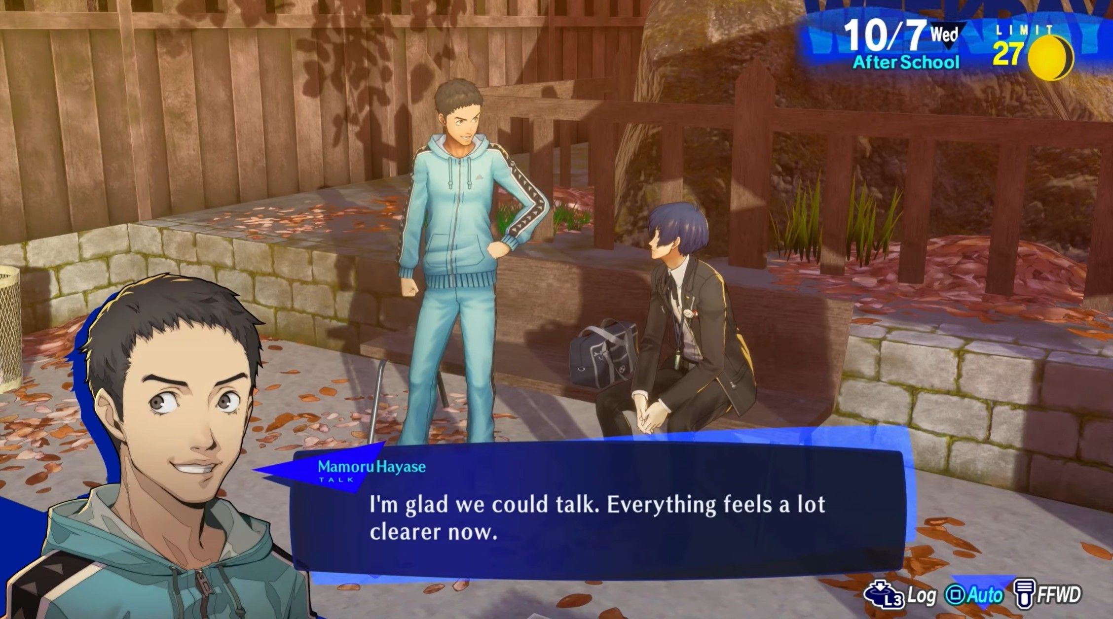 hayase agradeciéndote por hablar con él persona 3 recargar