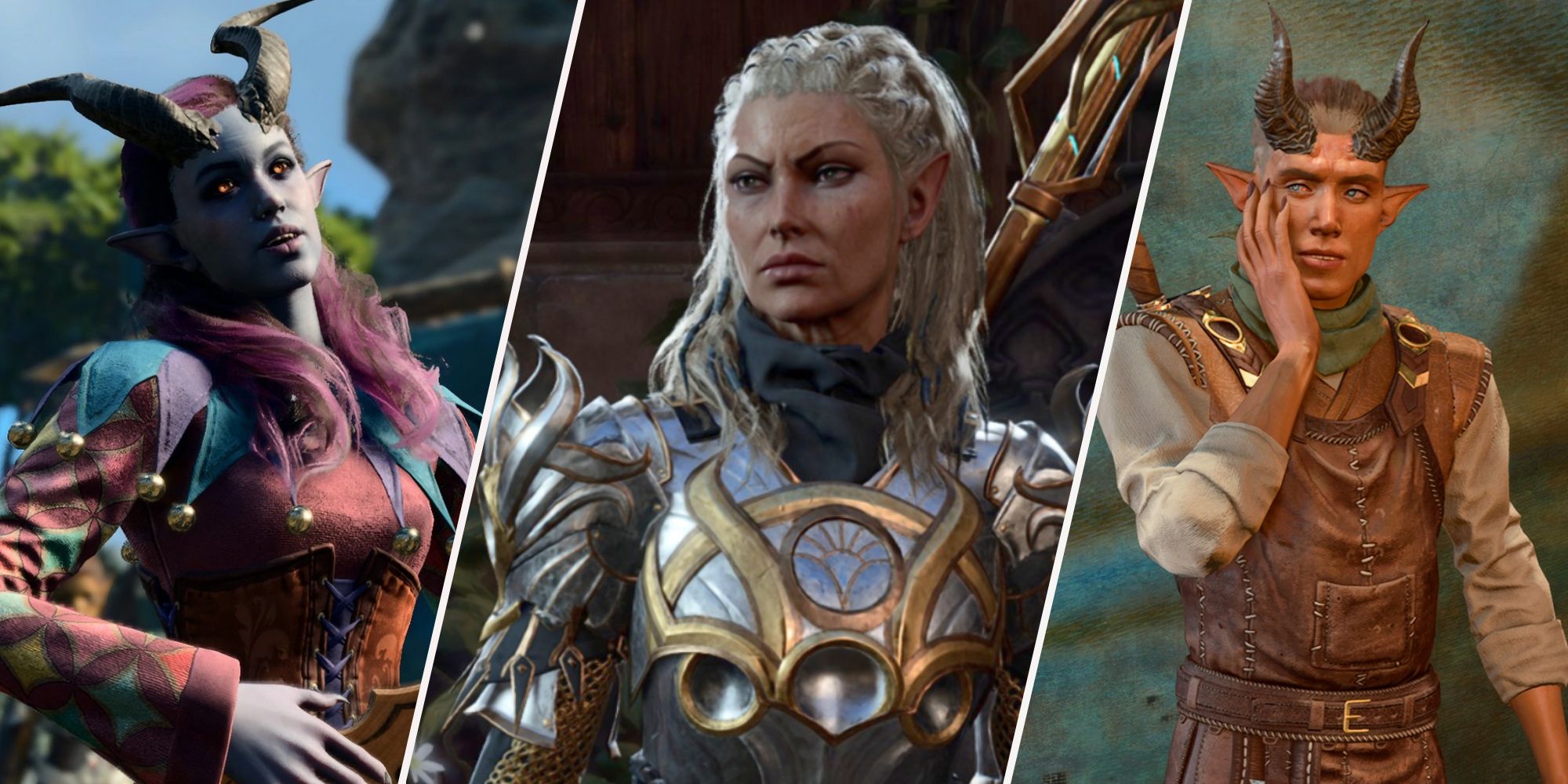 Alfira, Jaheira y Dammon de Baldur's Gate Three.