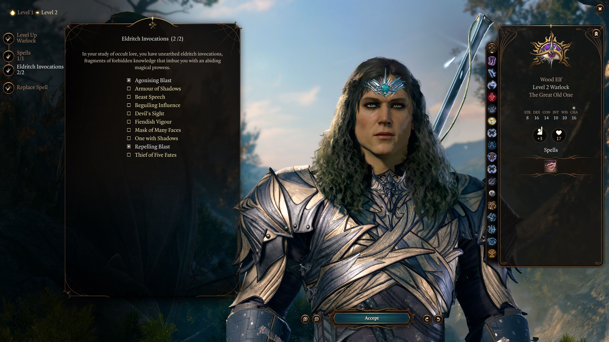 Baldur's Gate 3 Grandes Primigenios Brujo Invocaciones sobrenaturales
