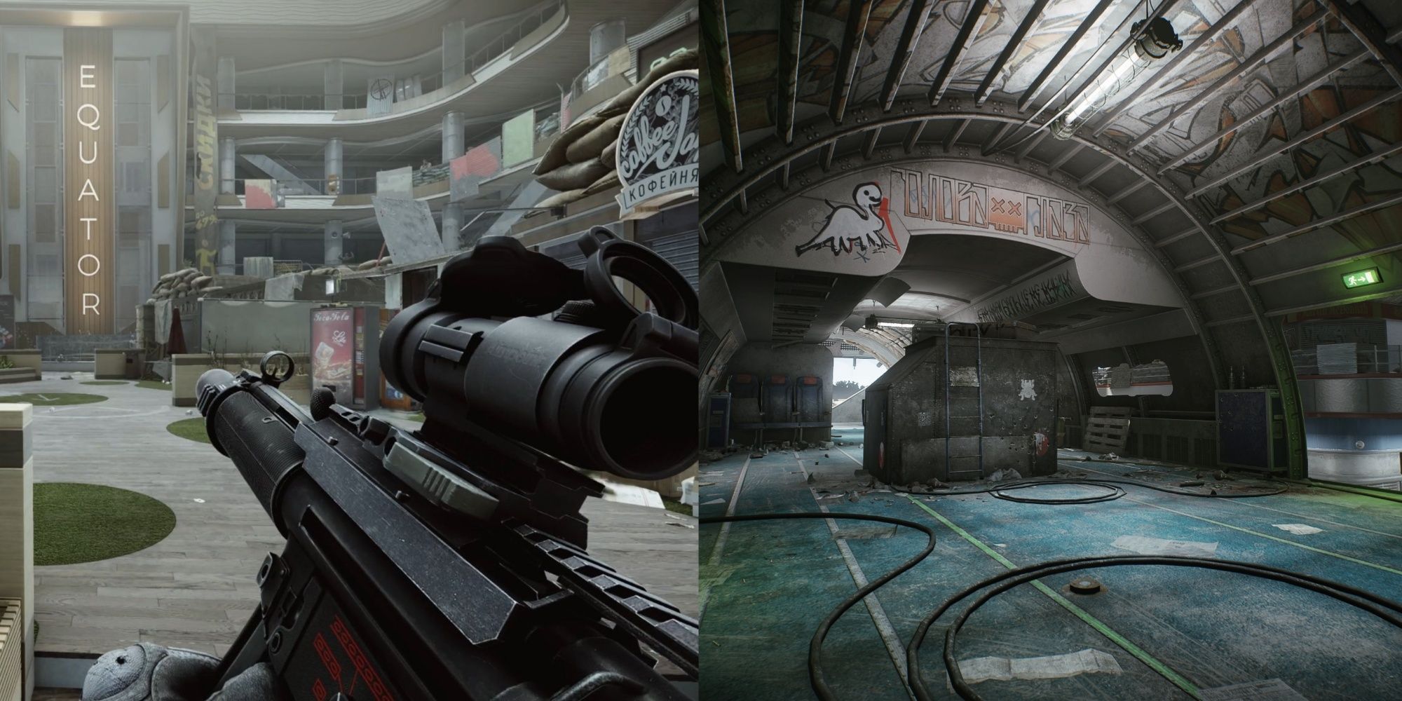 Y MP5 en Equator y el avión en Air Pit en Escape From Tarkov: Arena.