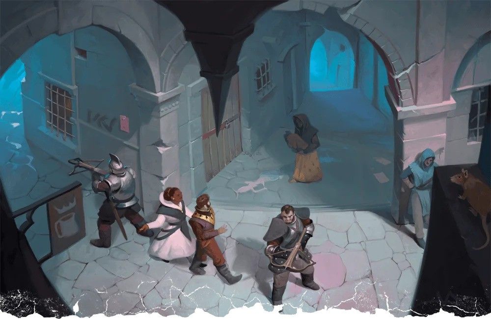 Los miembros de Flaming Fist patrullan las calles de Baldur's Gate en busca de criminales.