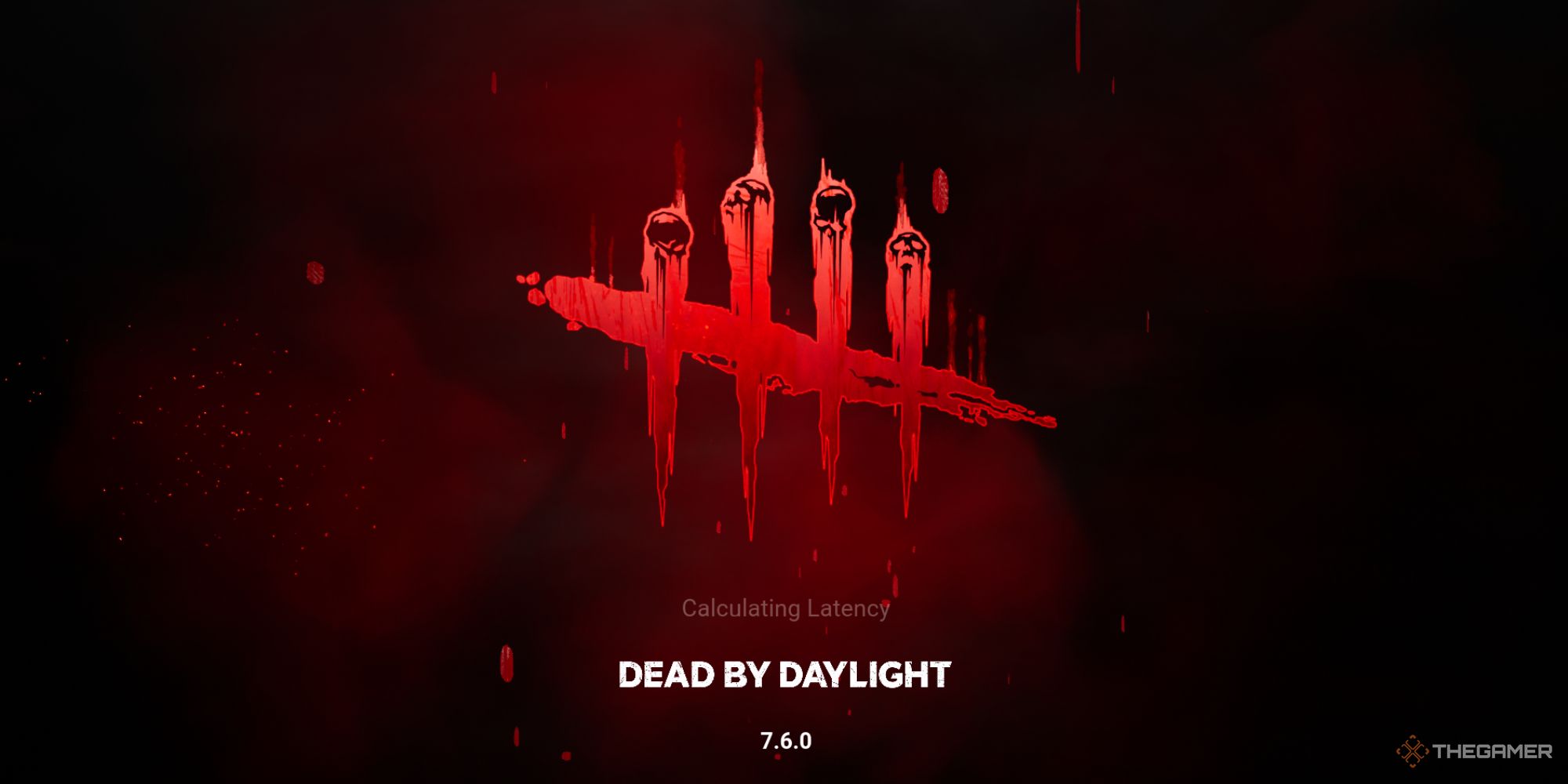 Logotipo en la pantalla de título del evento Blood Moon en Dead by Daylight.