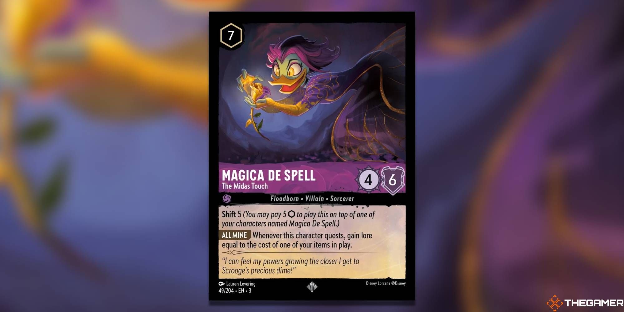 Tarjeta Disney Lorcana Mágica De Hechizo, El Toque De Midas