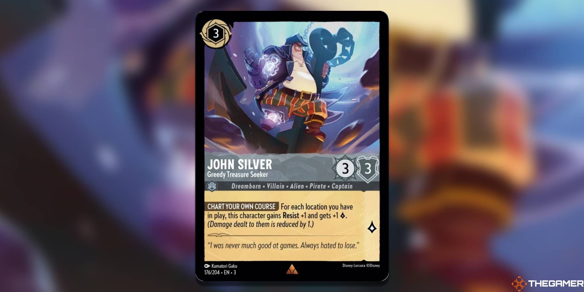 Tarjeta John Silver - Buscador de tesoros codicioso Lorcana
