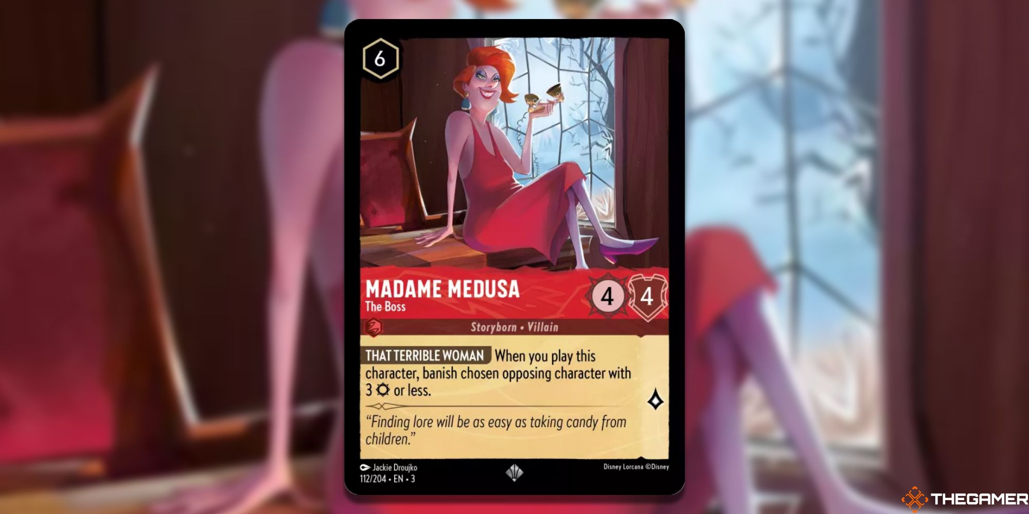 Disney Lorcana: Madame Medusa, tarjeta La Jefa