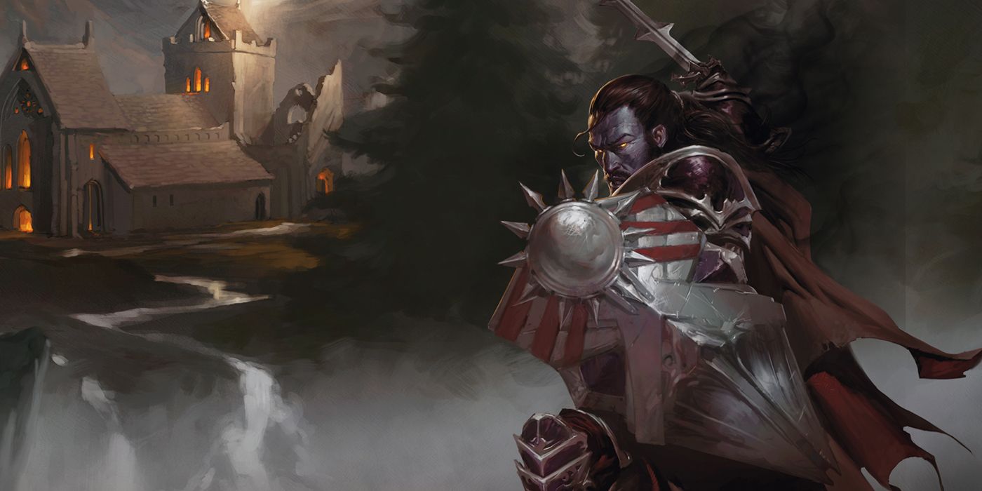 Dungeons & Dragons Un guerrero con armadura completa con espada y escudo