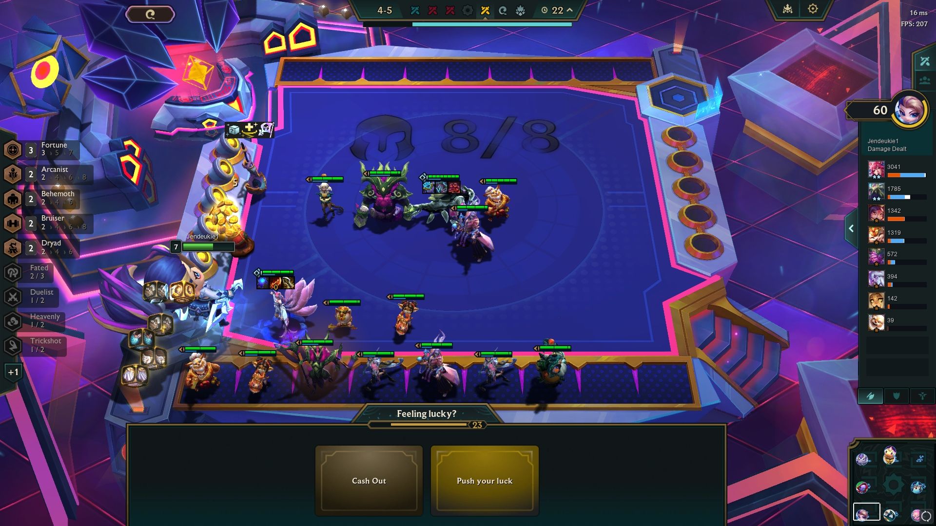 Cobrar o aprovechar la opción de suerte usando una configuración Fortune en Teamfight Tactics