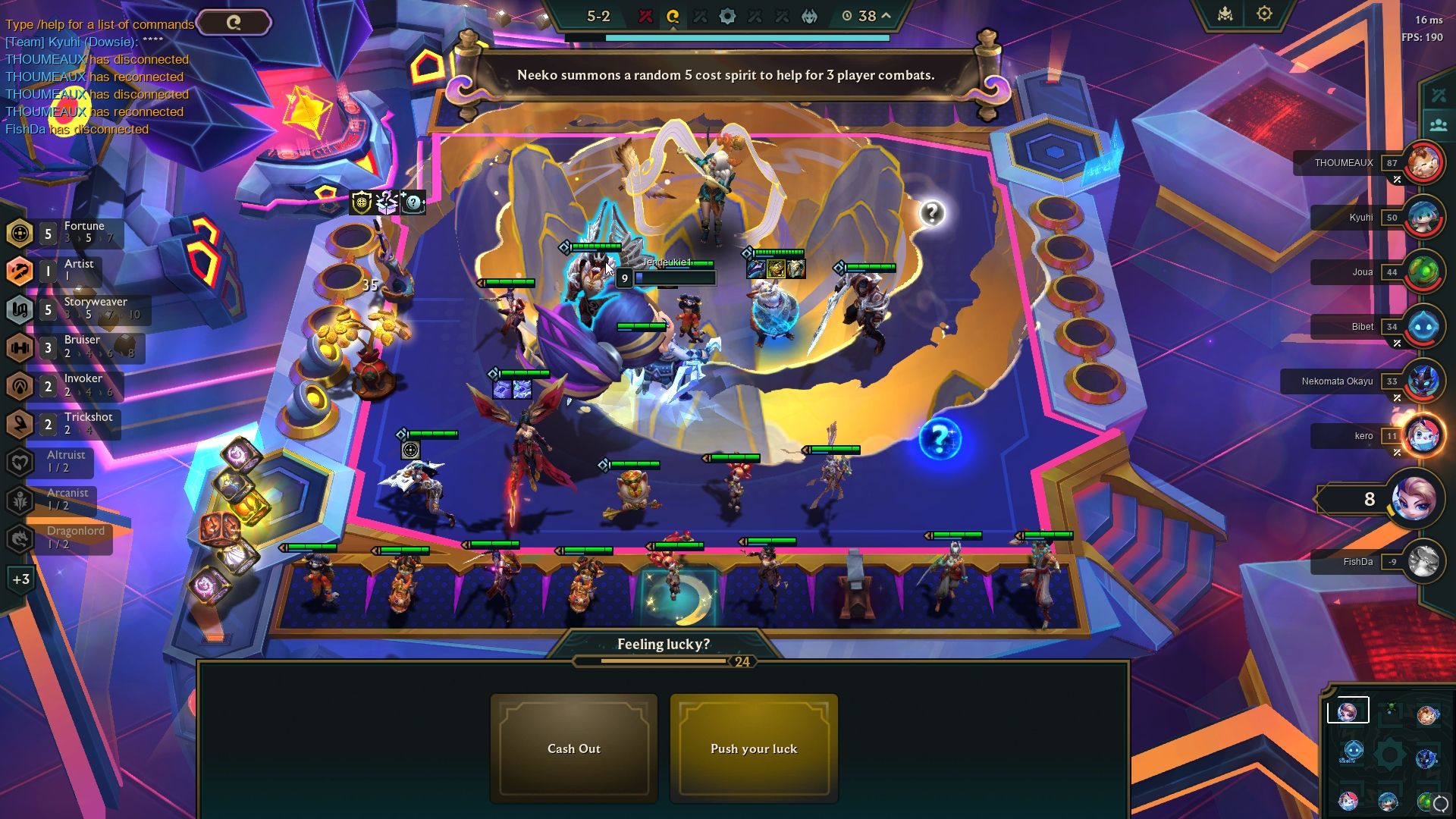Fortune Five y Storyweaver Five forman equipo en Teamfight Tactics