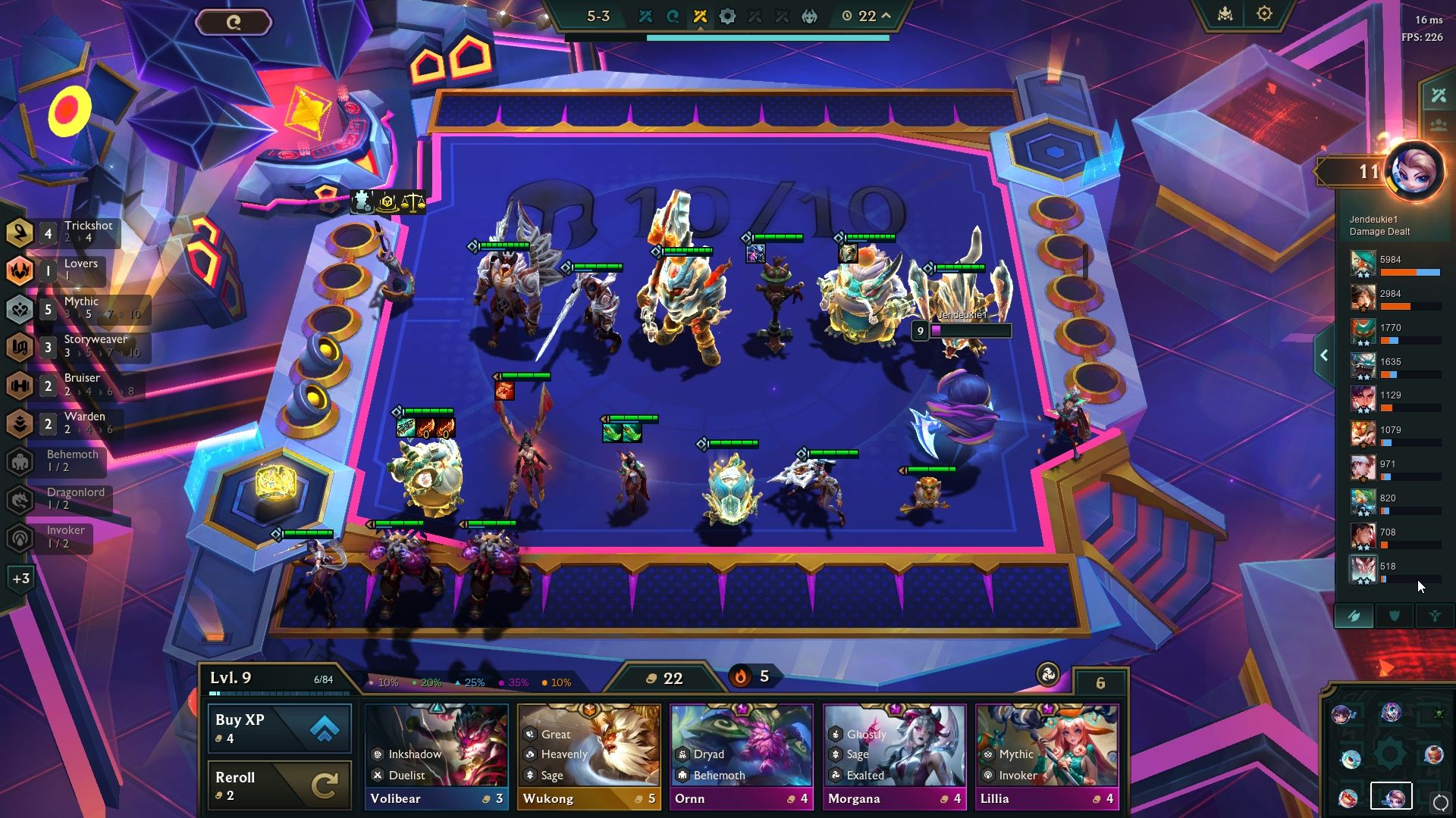 Mítico mezclado con Storyweaver para mejorar a Bard en Teamfight Tactics