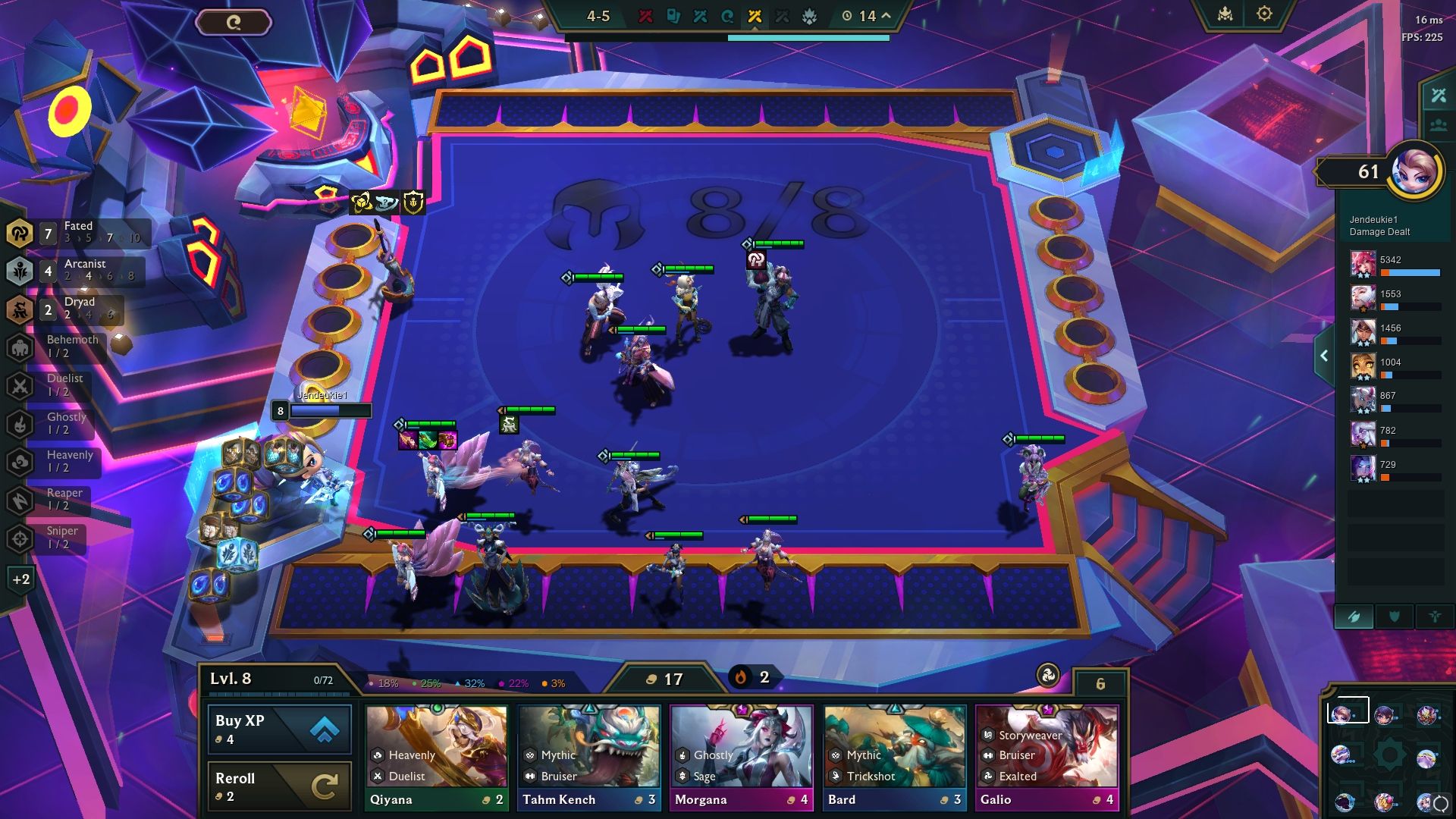 Equipo completo de siete destinos en Teamfight Tactics