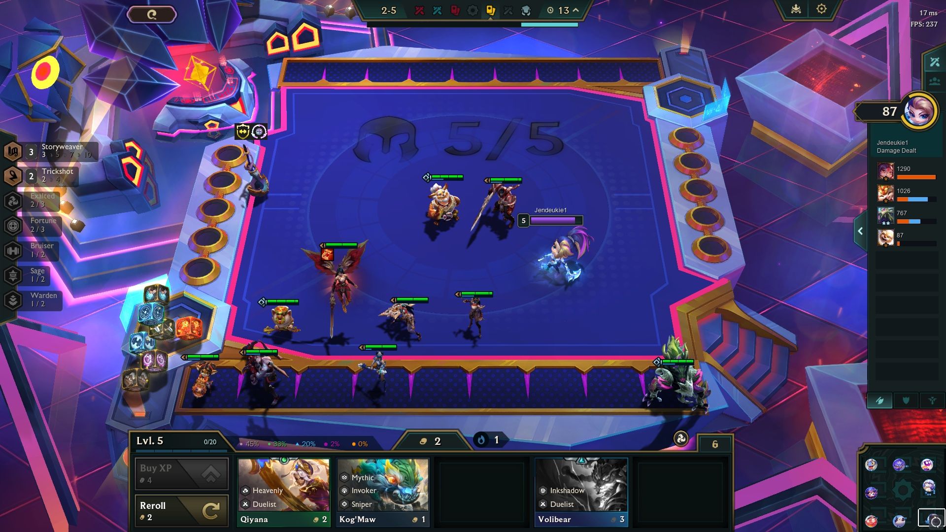 Equipo temprano de Storyweaver en Teamfight Tactics
