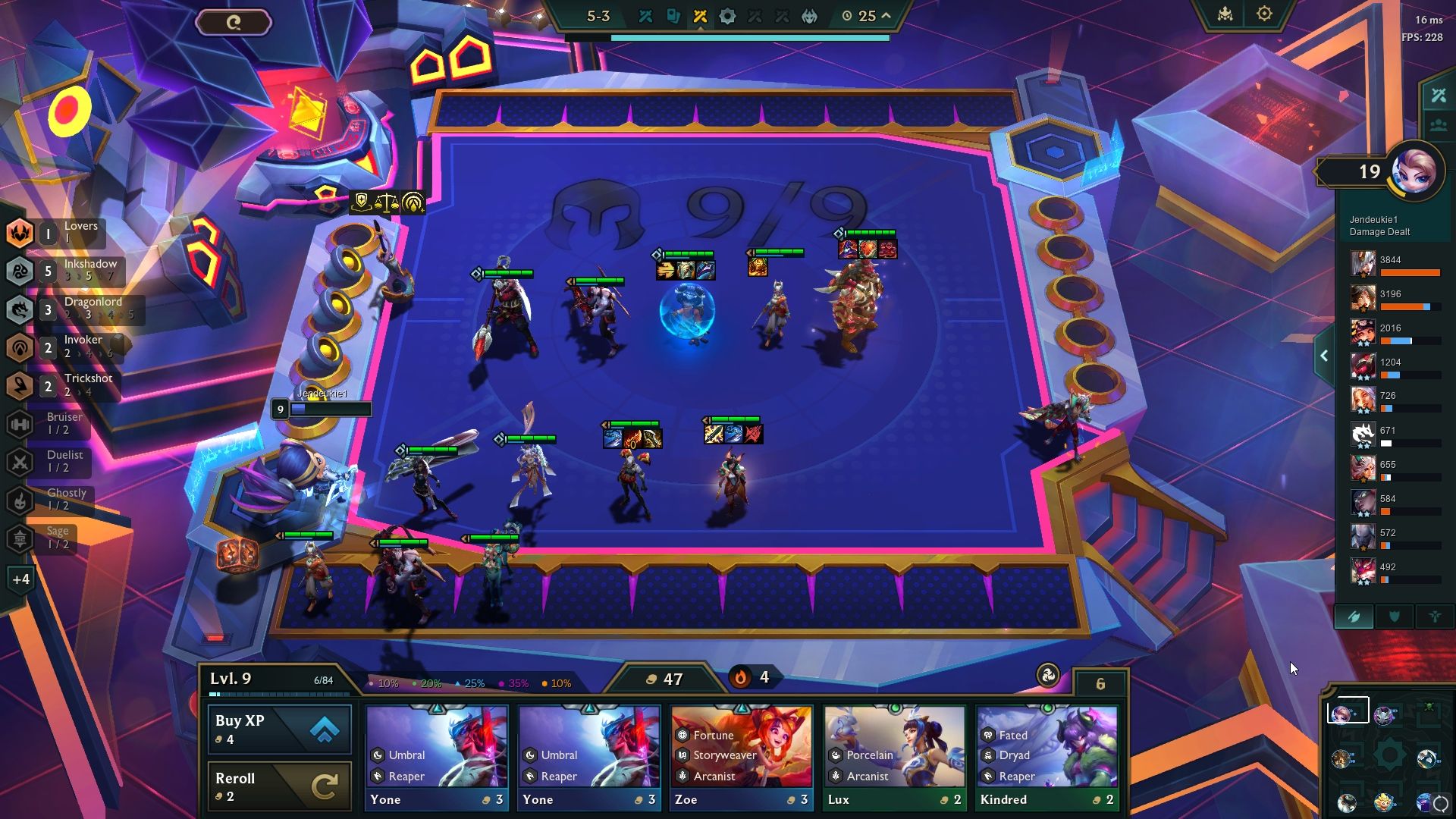 Combinación perfecta de unidades Inkshadow y Dragonlord en Teamfight Tactics