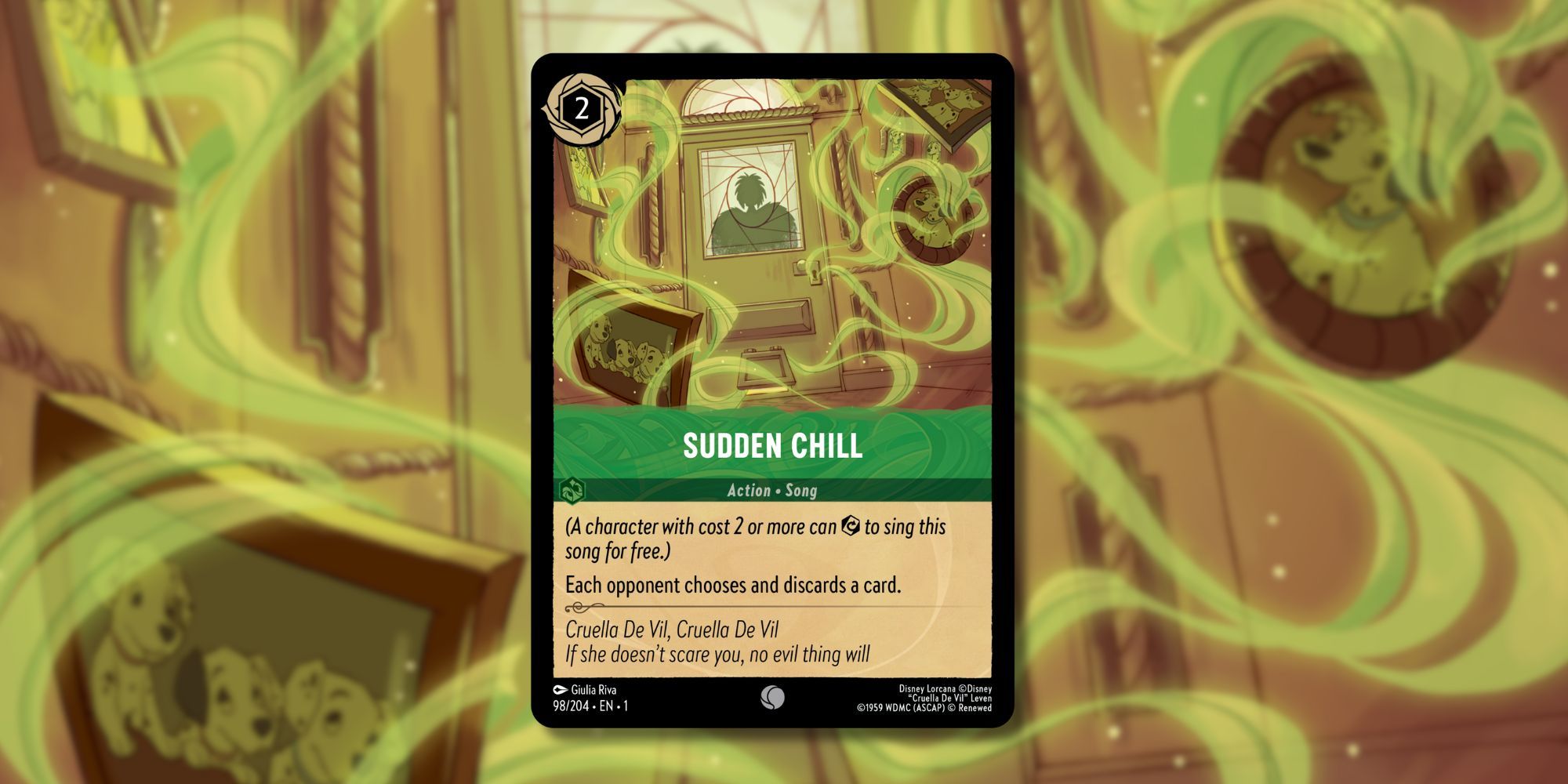Tarjeta de canción Sudden Chill de Disney Lorcana de Guilia Riva