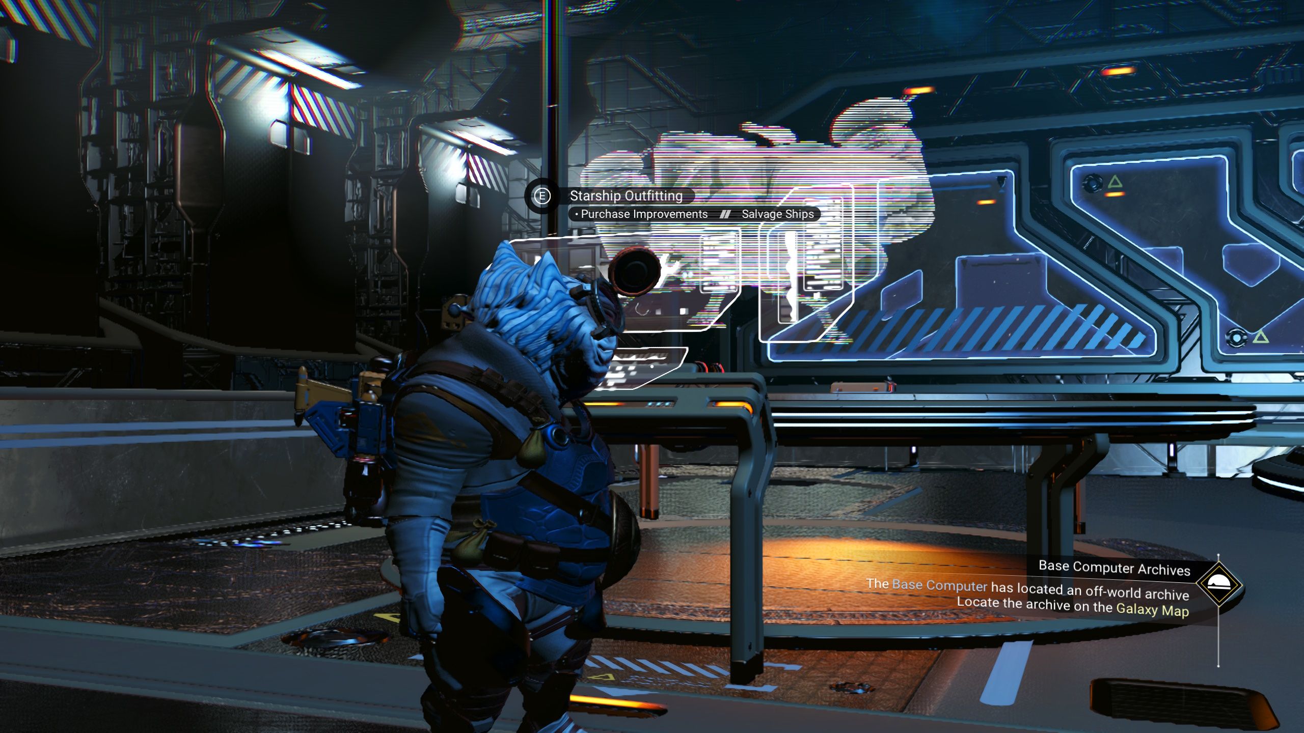 Equipamiento de la nave estelar de No Man's Sky
