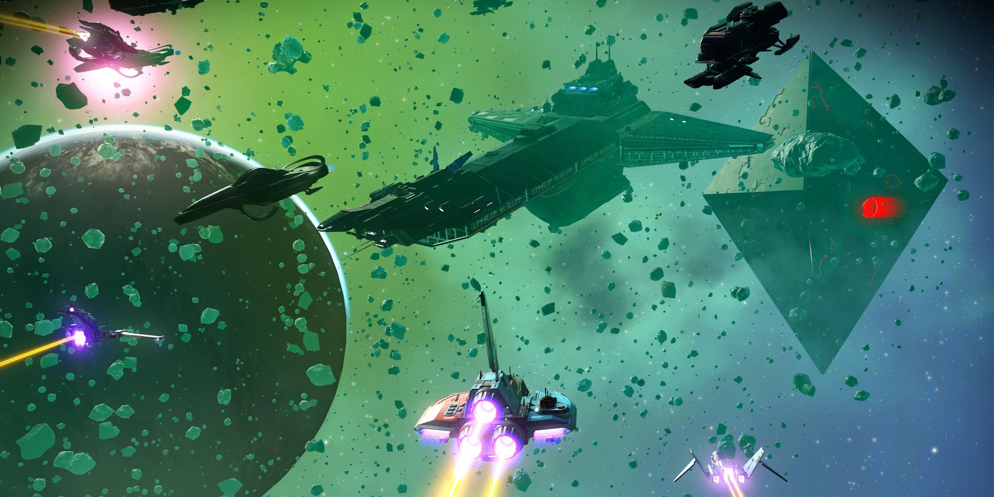 Fragatas Carguero No Man's Sky Fighter Estación espacial Atlas