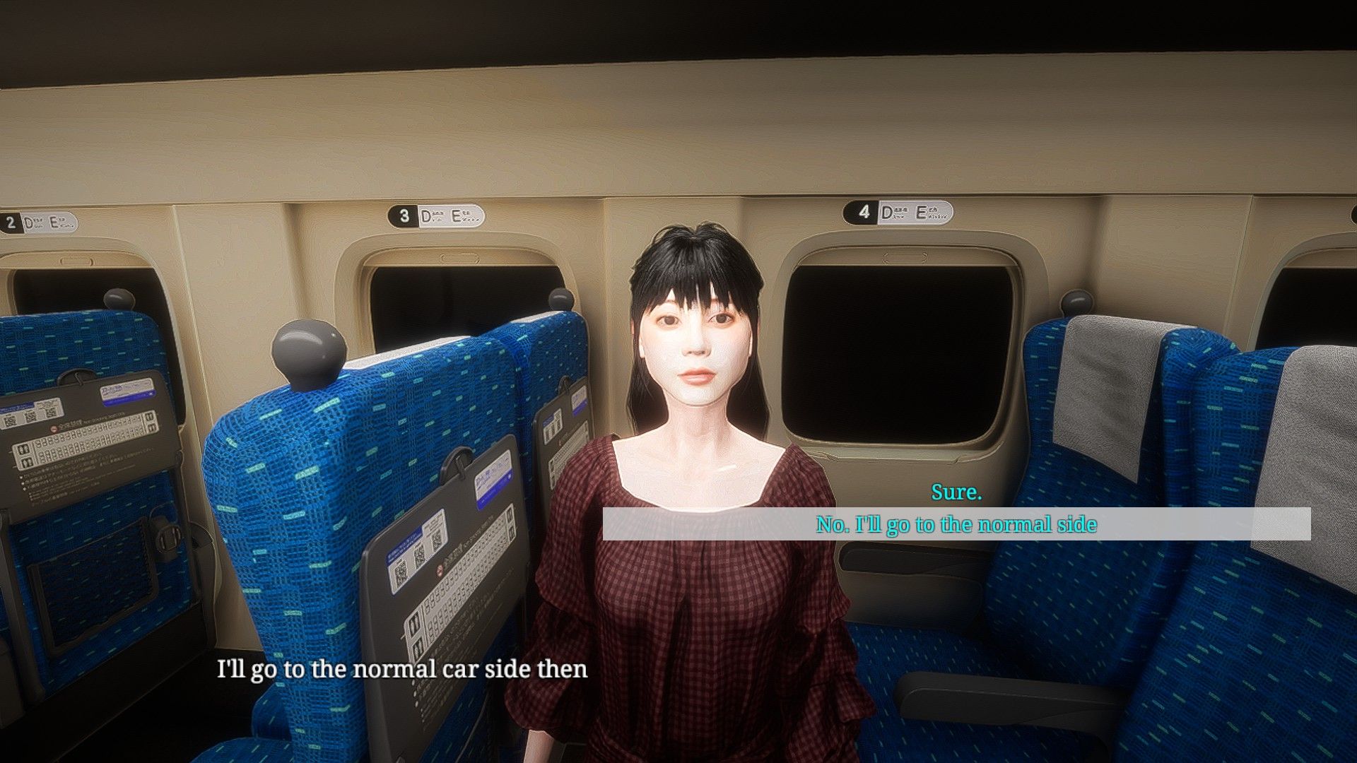 Una pasajera pidiendo ayuda en Shinkansen 0